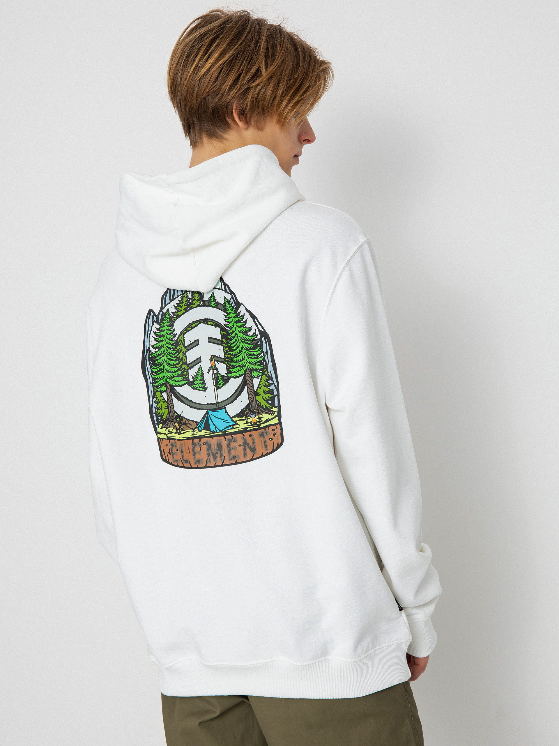 Mikina s kapucí Element Aconca HD (optic white)