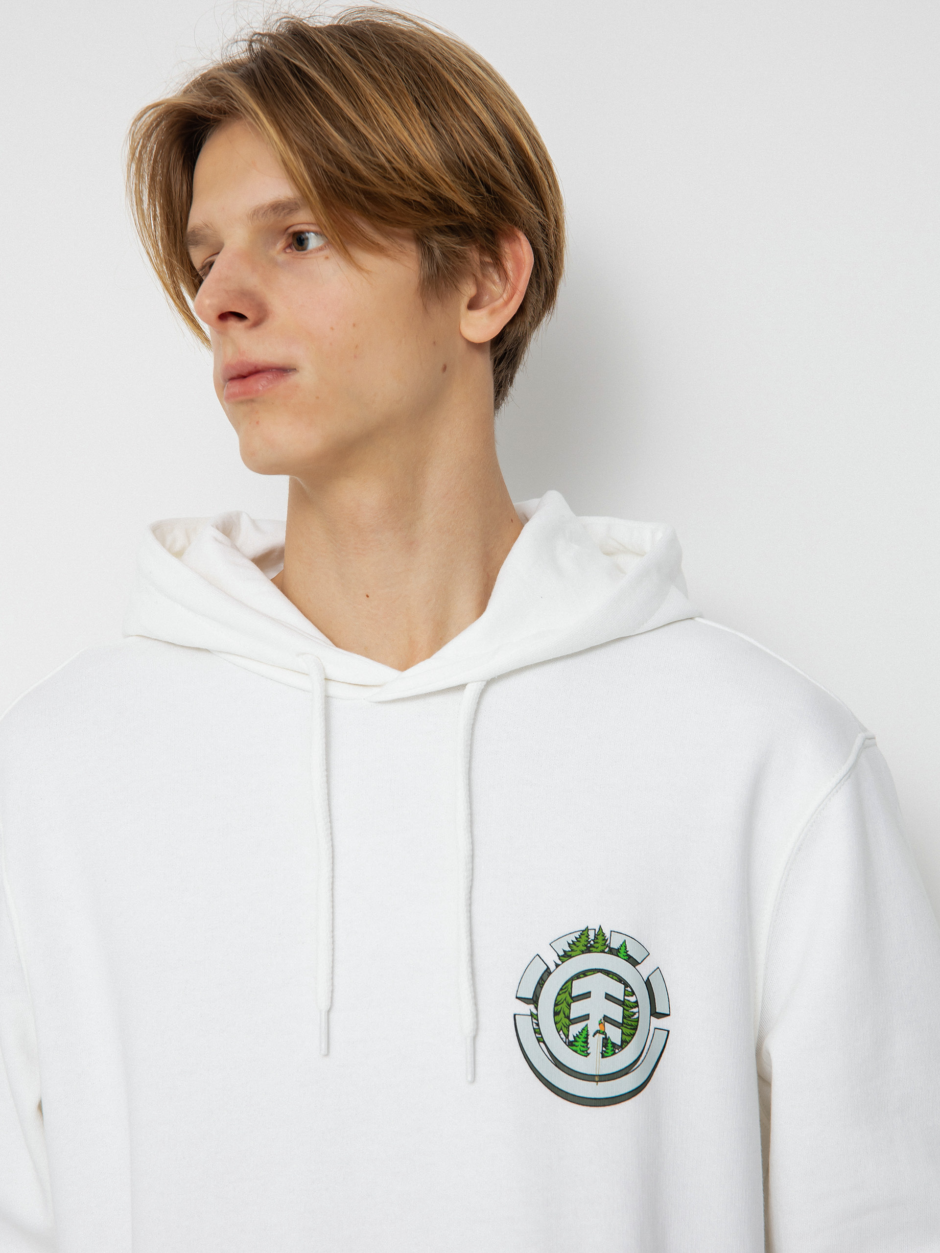 Mikina s kapucí Element Aconca HD (optic white)