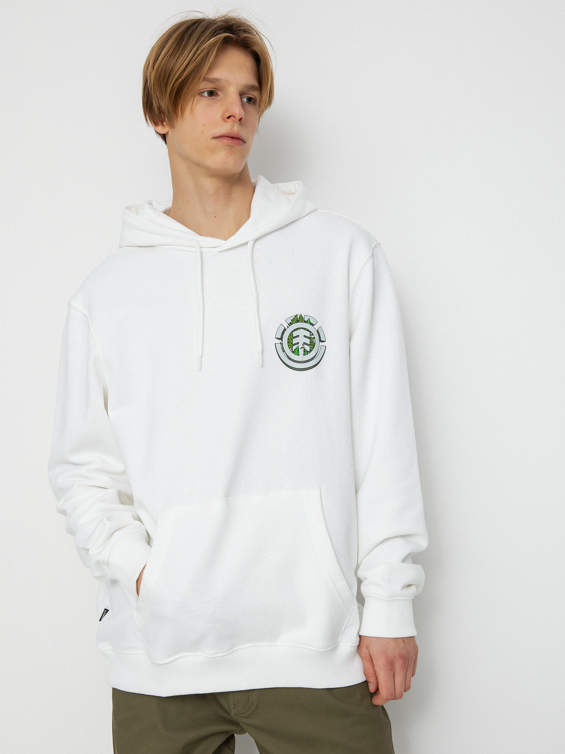 Mikina s kapucí Element Aconca HD (optic white)