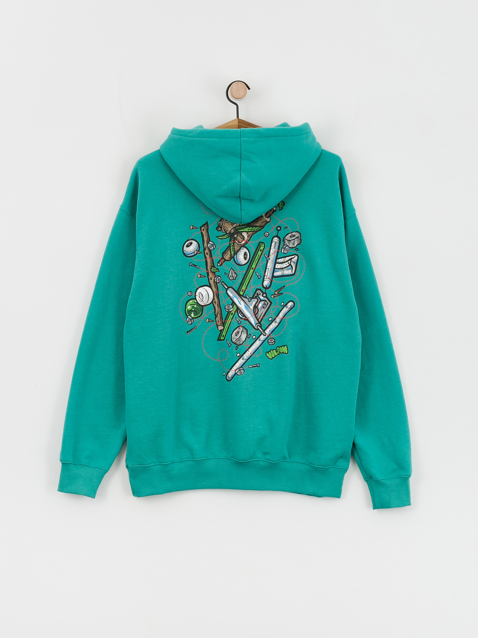 Mikina s kapucí Volcom Fa Todd Bratrud HD (temple teal)