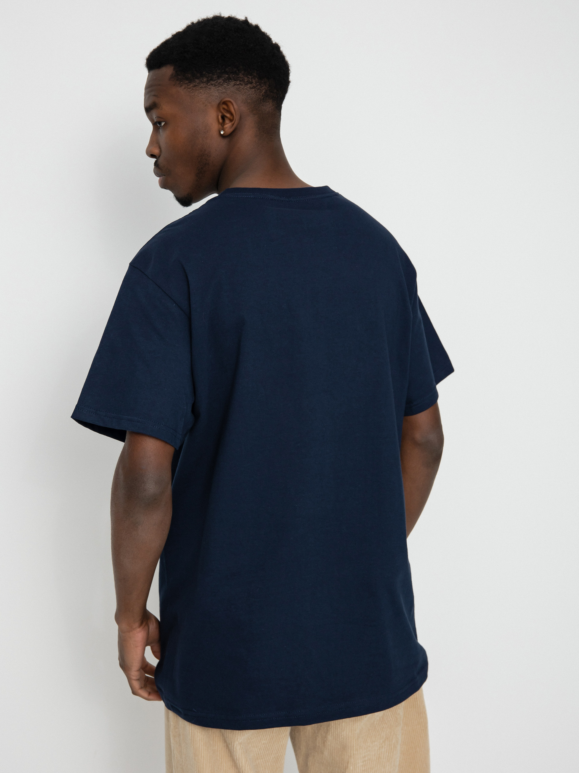 Tričko Brixton Alpha Thread (washed navy/pacific blue)