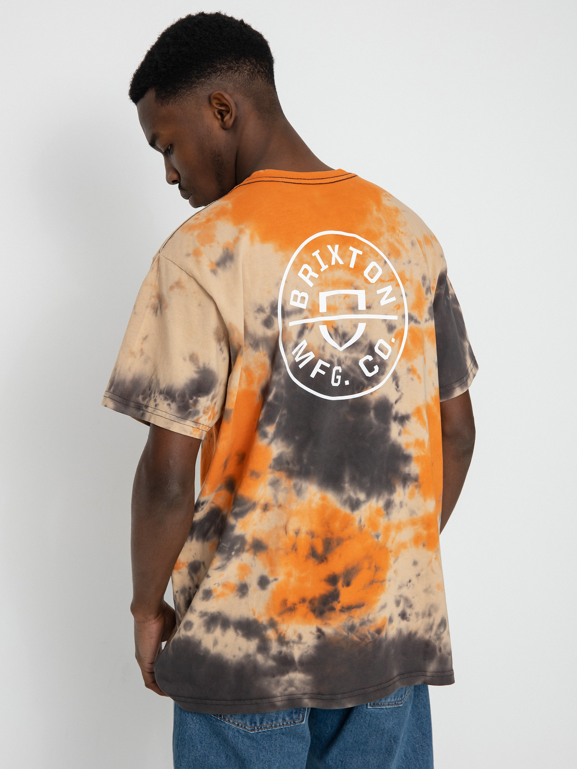 Tričko Brixton Crest II (sand/paradise orange/washed bl)