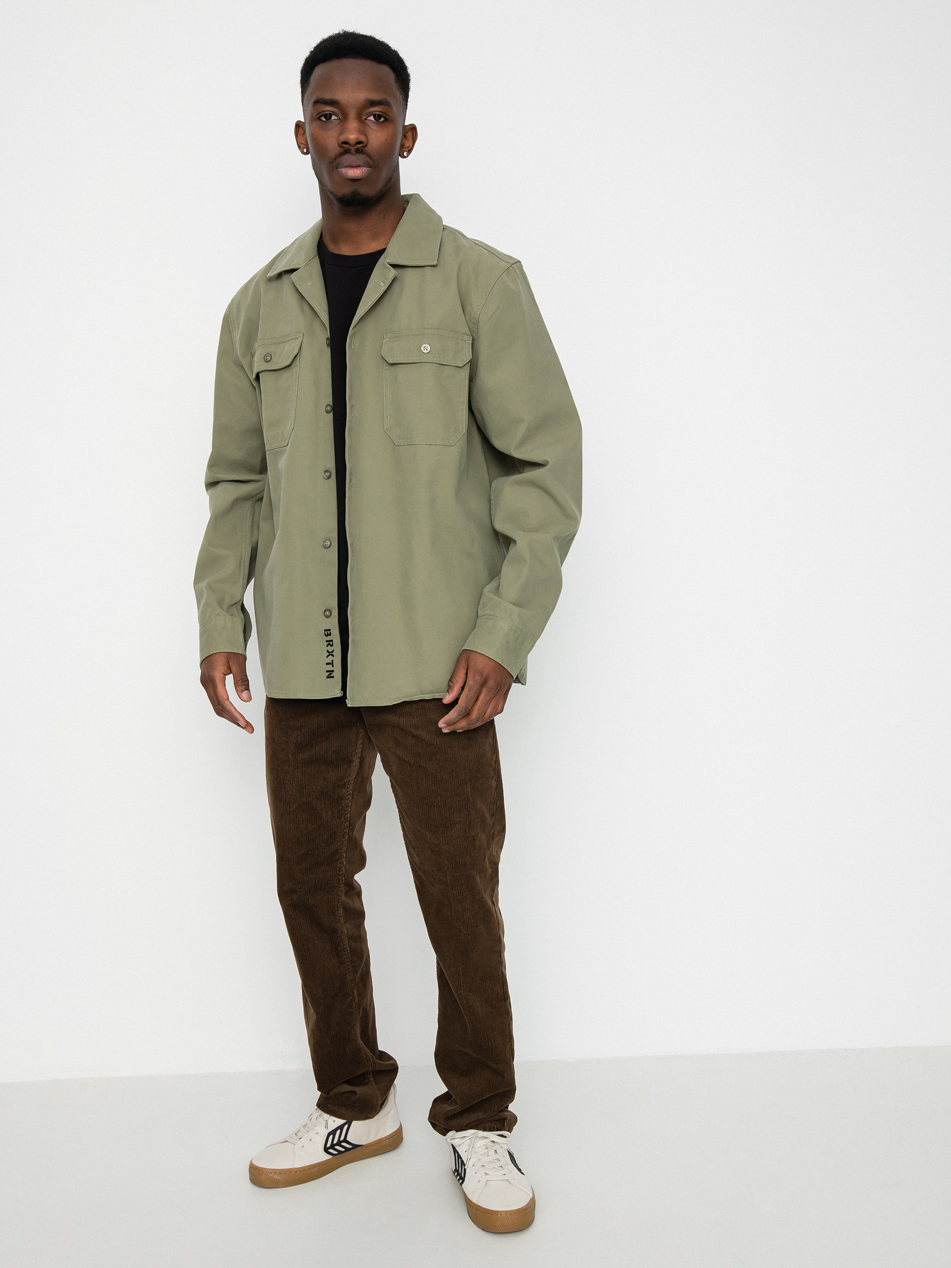 Košile Brixton Bowery Surplus Overshirt Ls (olive surplus)