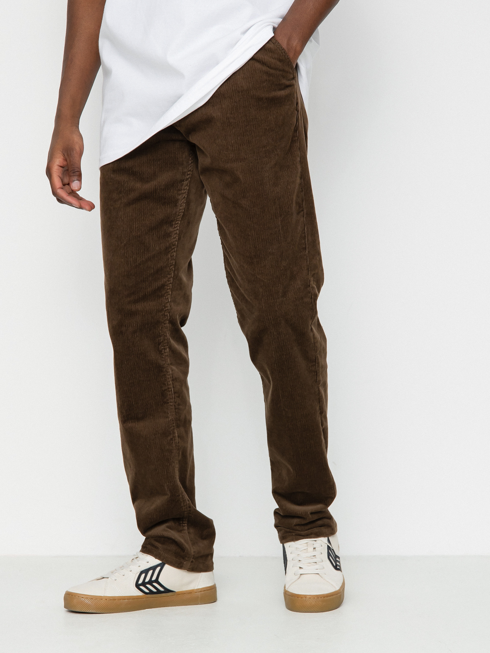 Kalhoty Brixton Choice Chino Regular (dark earth cord)