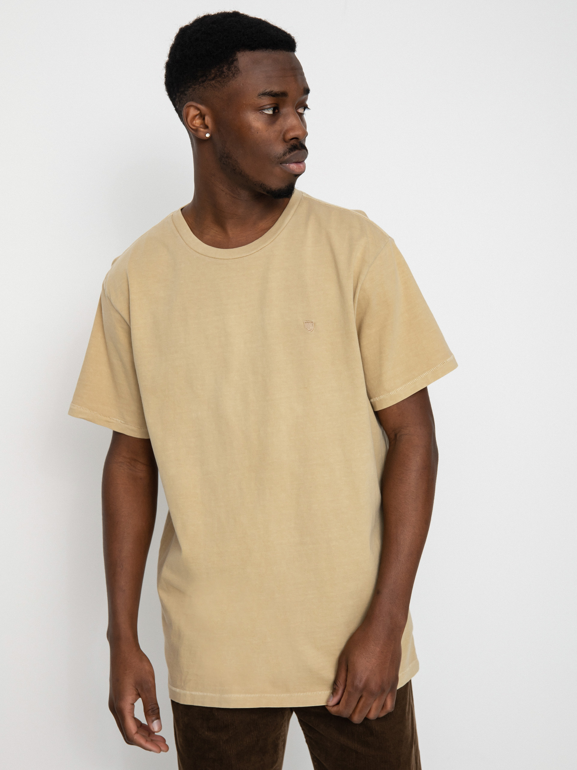 Tričko Brixton Vintage Reserve (sand vintage wash)