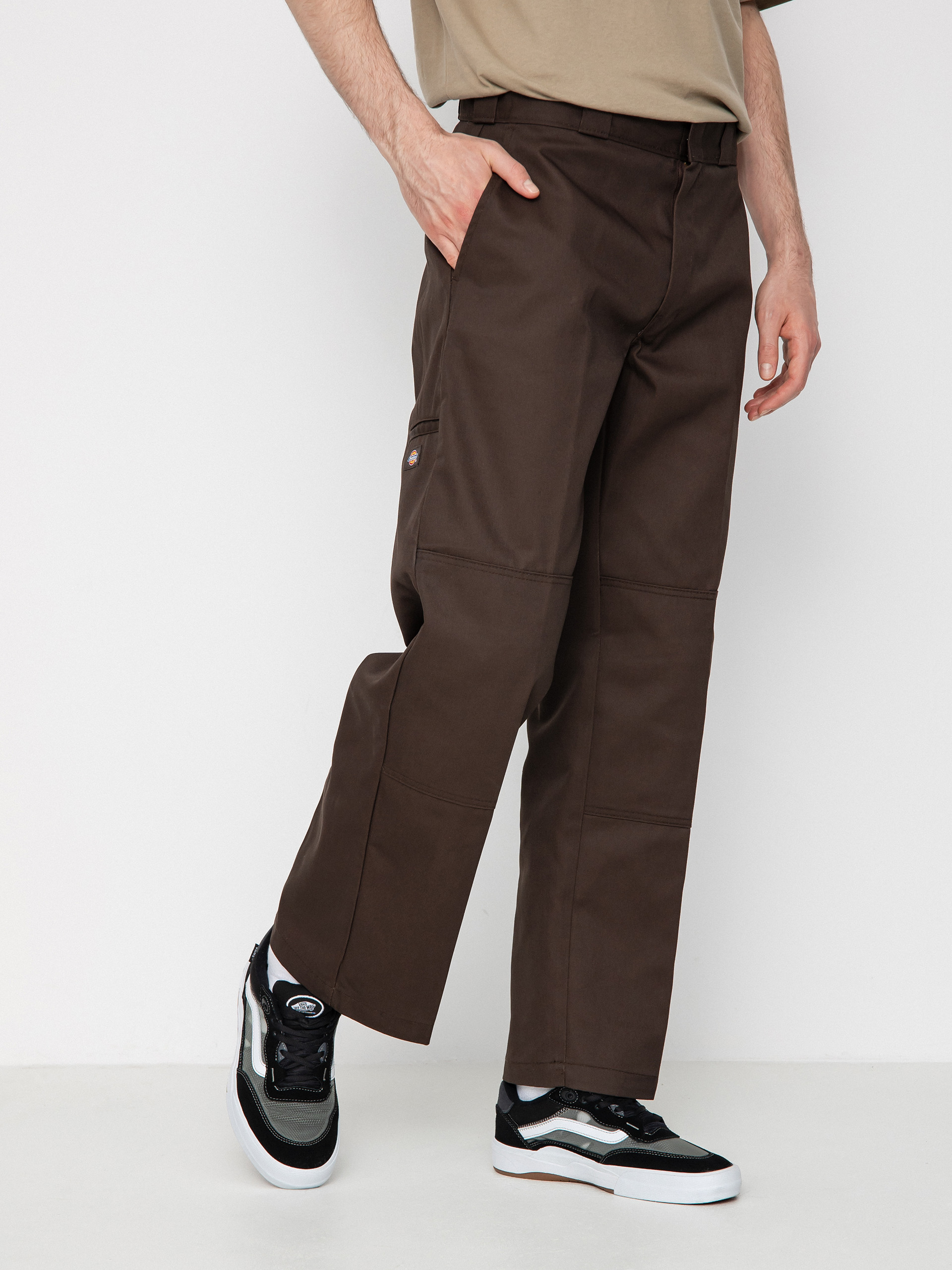 Kalhoty Dickies Double Knee (dark brown)