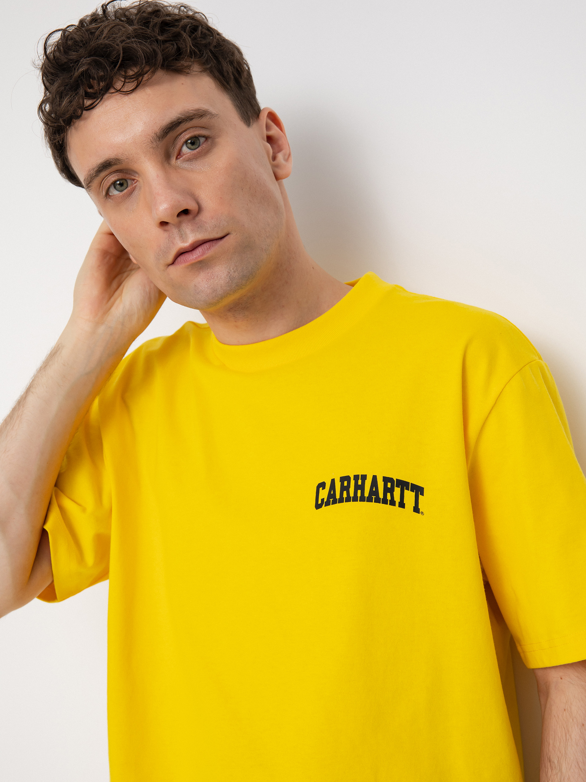 Tričko Carhartt WIP University Script (buttercup/black)