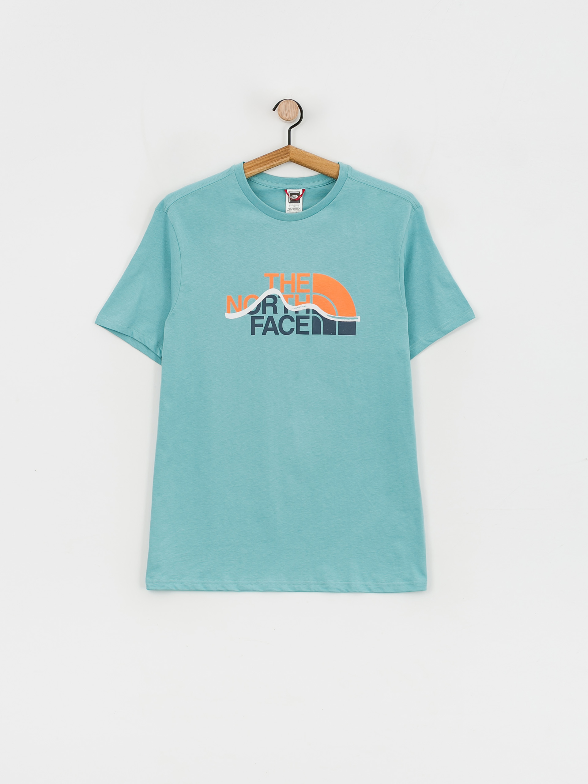 Tričko The North Face Mountain Line (reef waters/dusty coral orange)