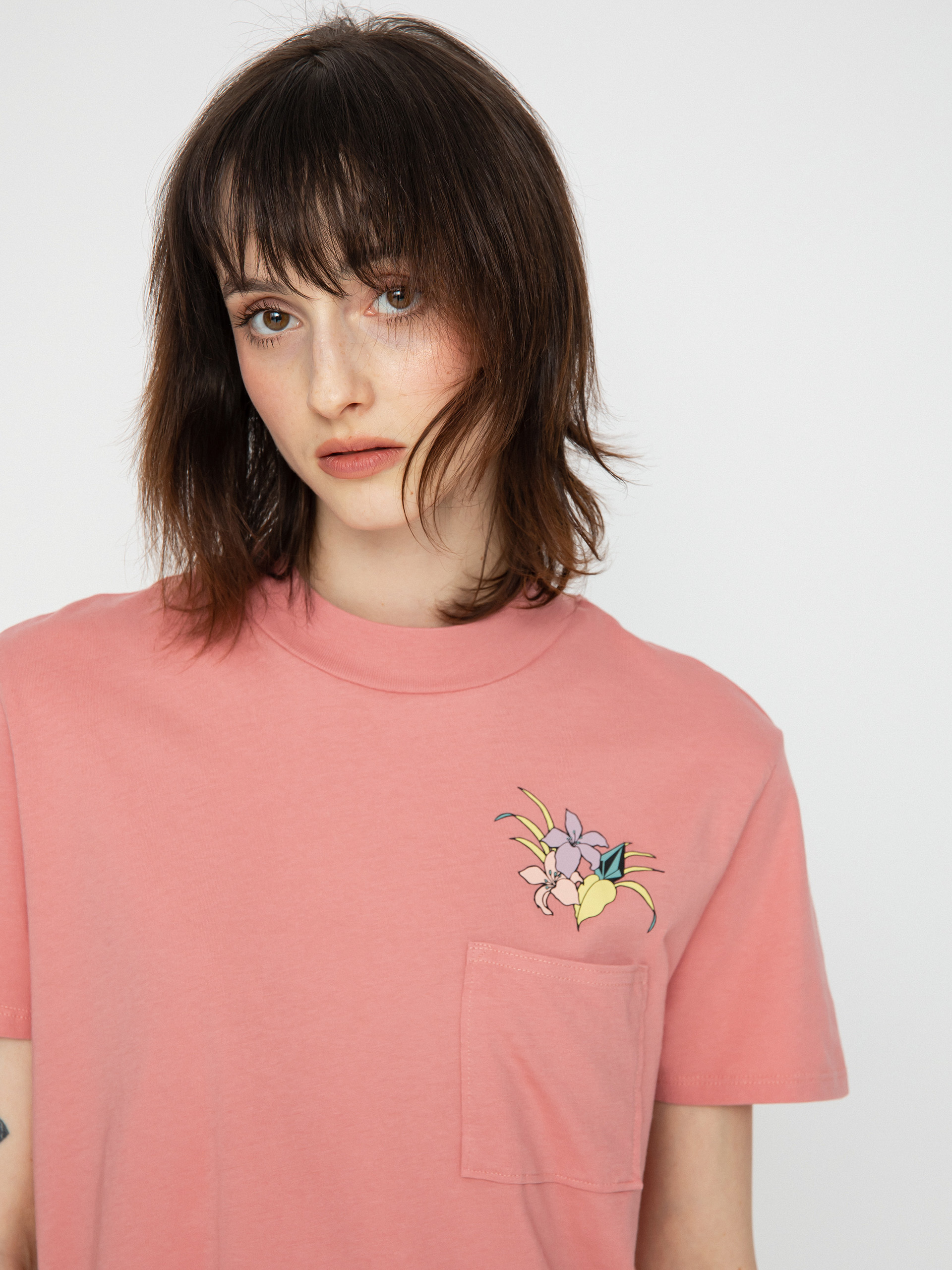 Tričko Volcom Pocket Dial Wmn (desert pink)