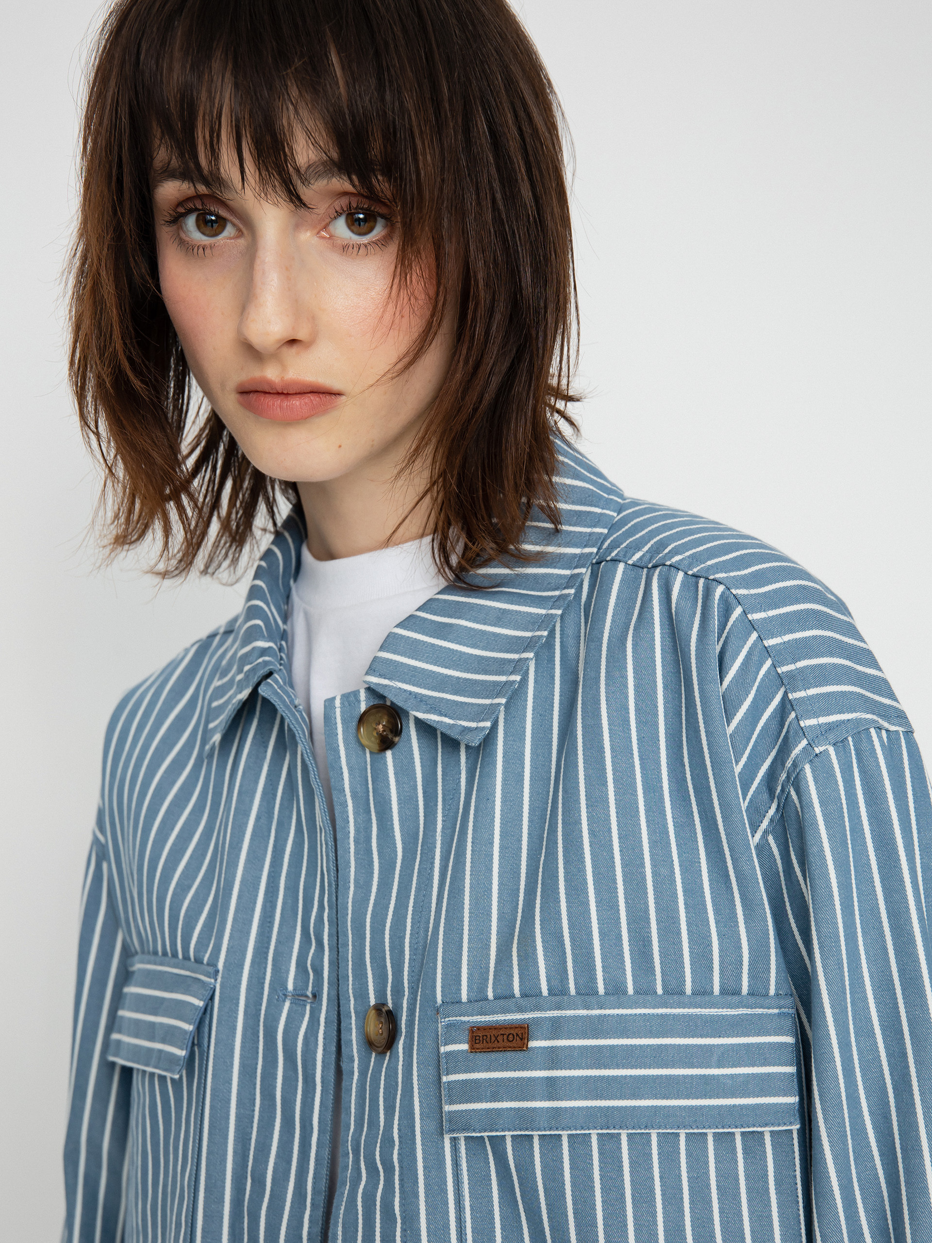 Bunda Brixton Stark Trucker Wmn (blue heaven)
