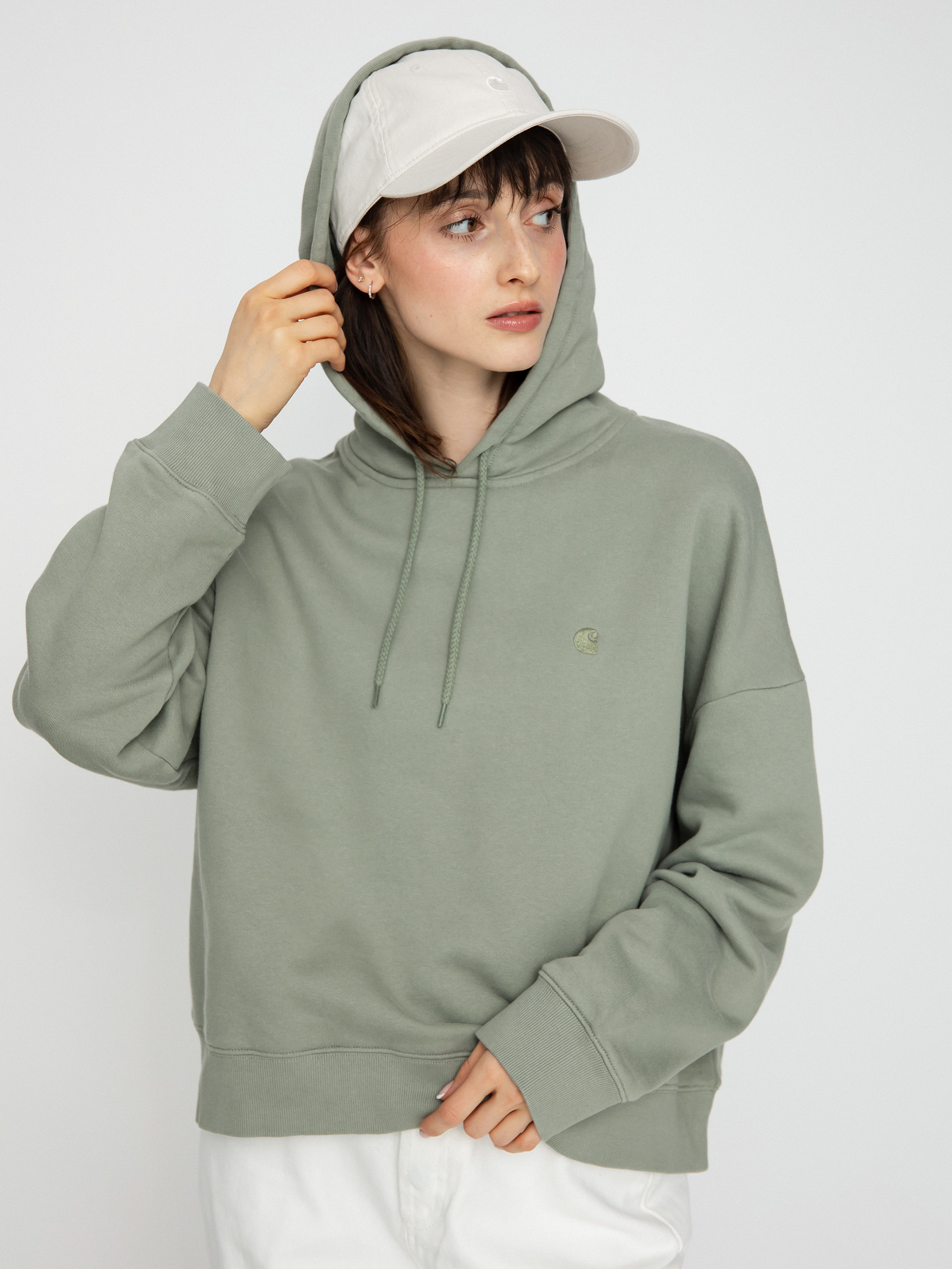 Mikina s kapucí Carhartt WIP Chester HD Wmn (yucca)
