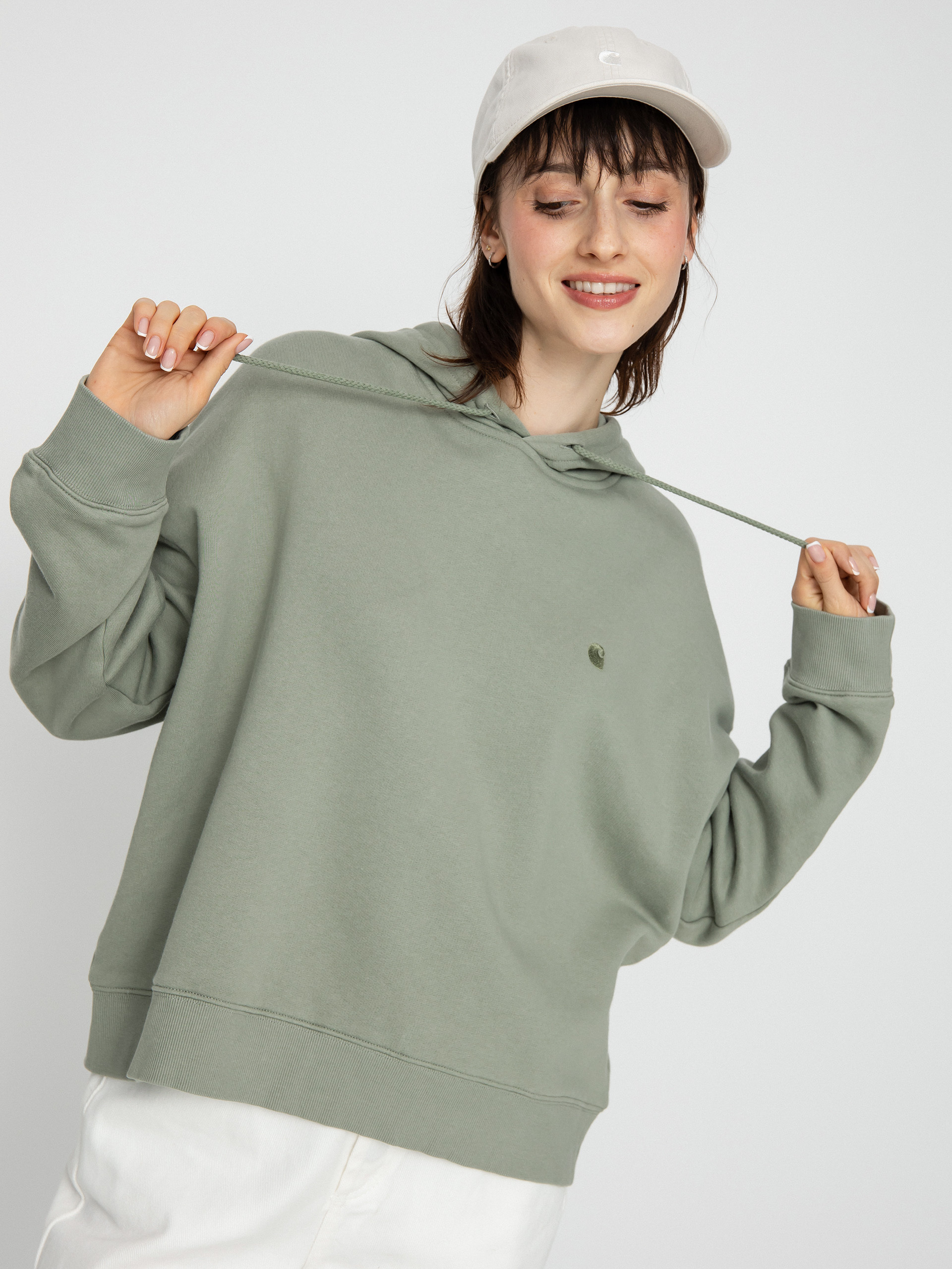 Mikina s kapucí Carhartt WIP Chester HD Wmn (yucca)