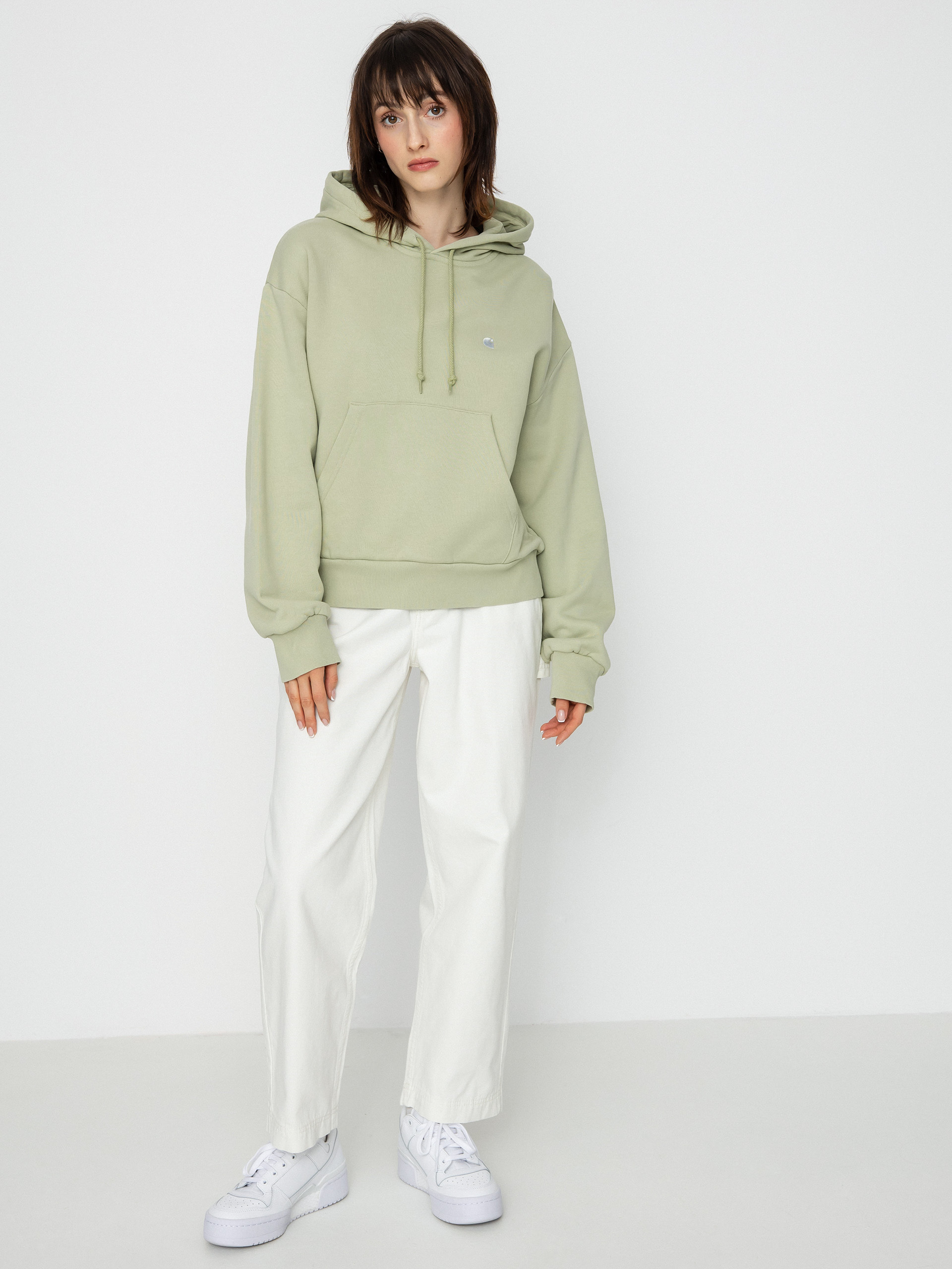 Mikina s kapucí Carhartt WIP Casey HD Wmn (agave/silver)