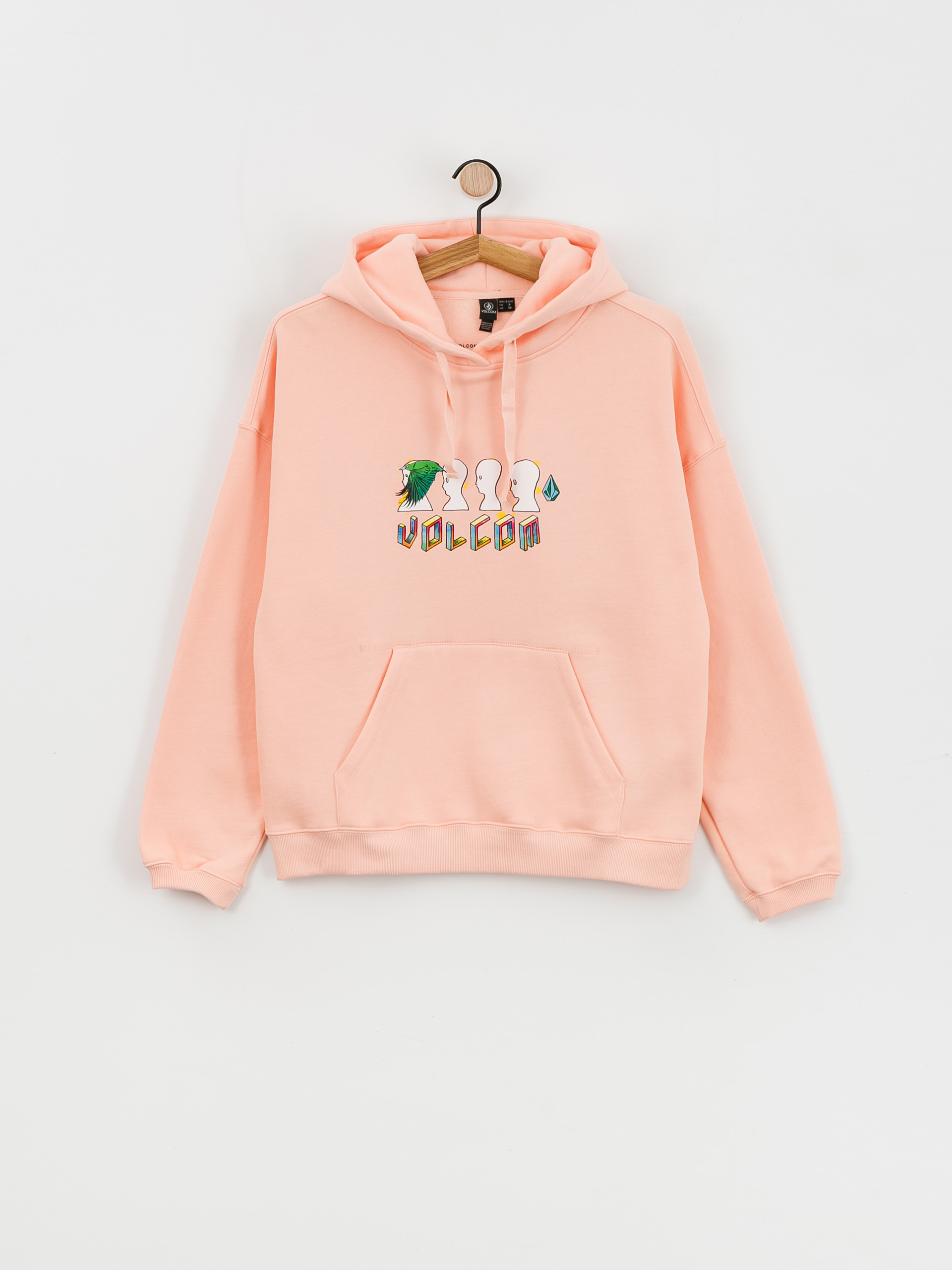 Mikina s kapucí Volcom Fa Ed Merlin Murray HD Wmn (melon)