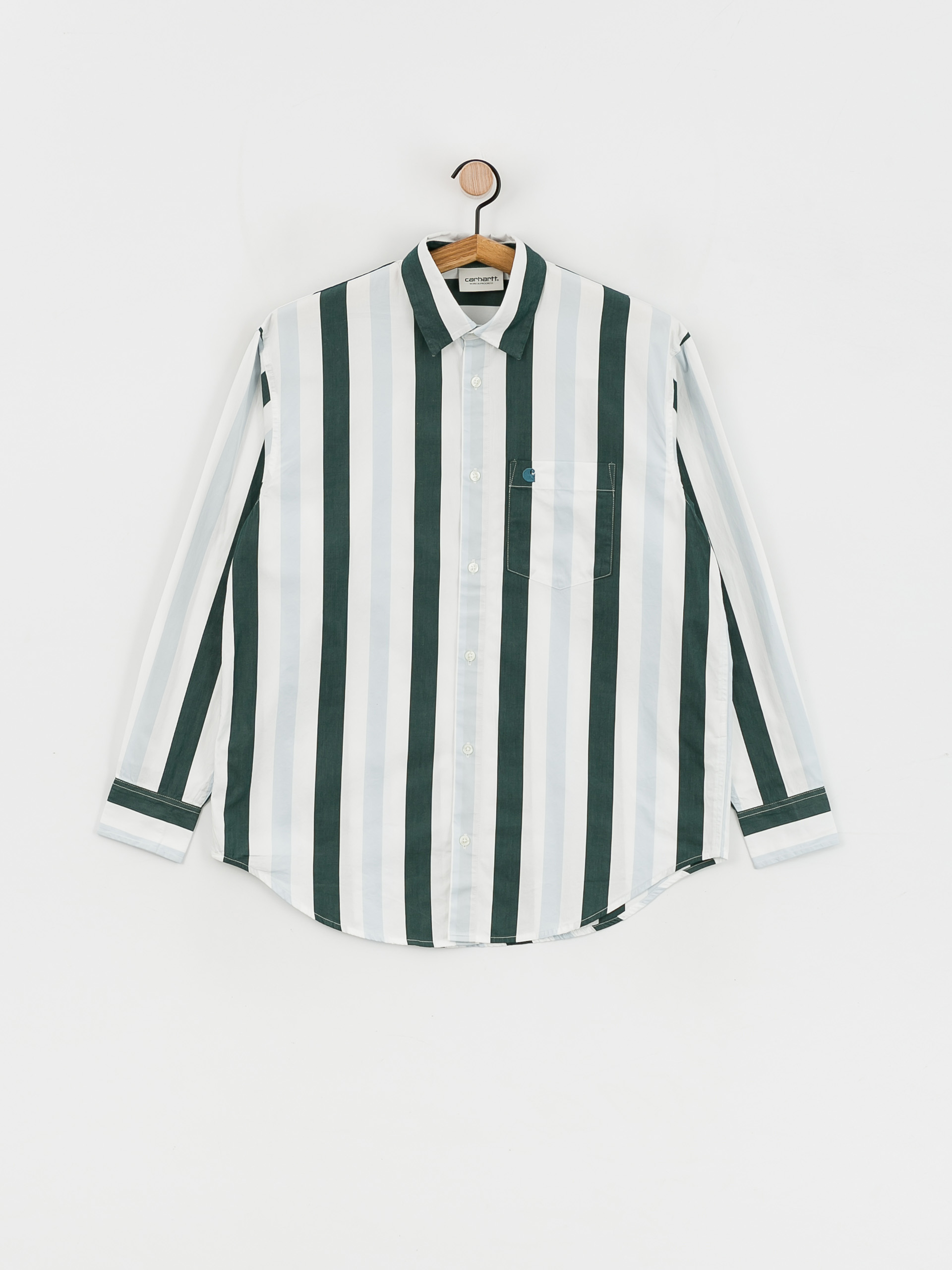 Košile Carhartt WIP Elcano Wmn (elcano stripe icarus/botanic)