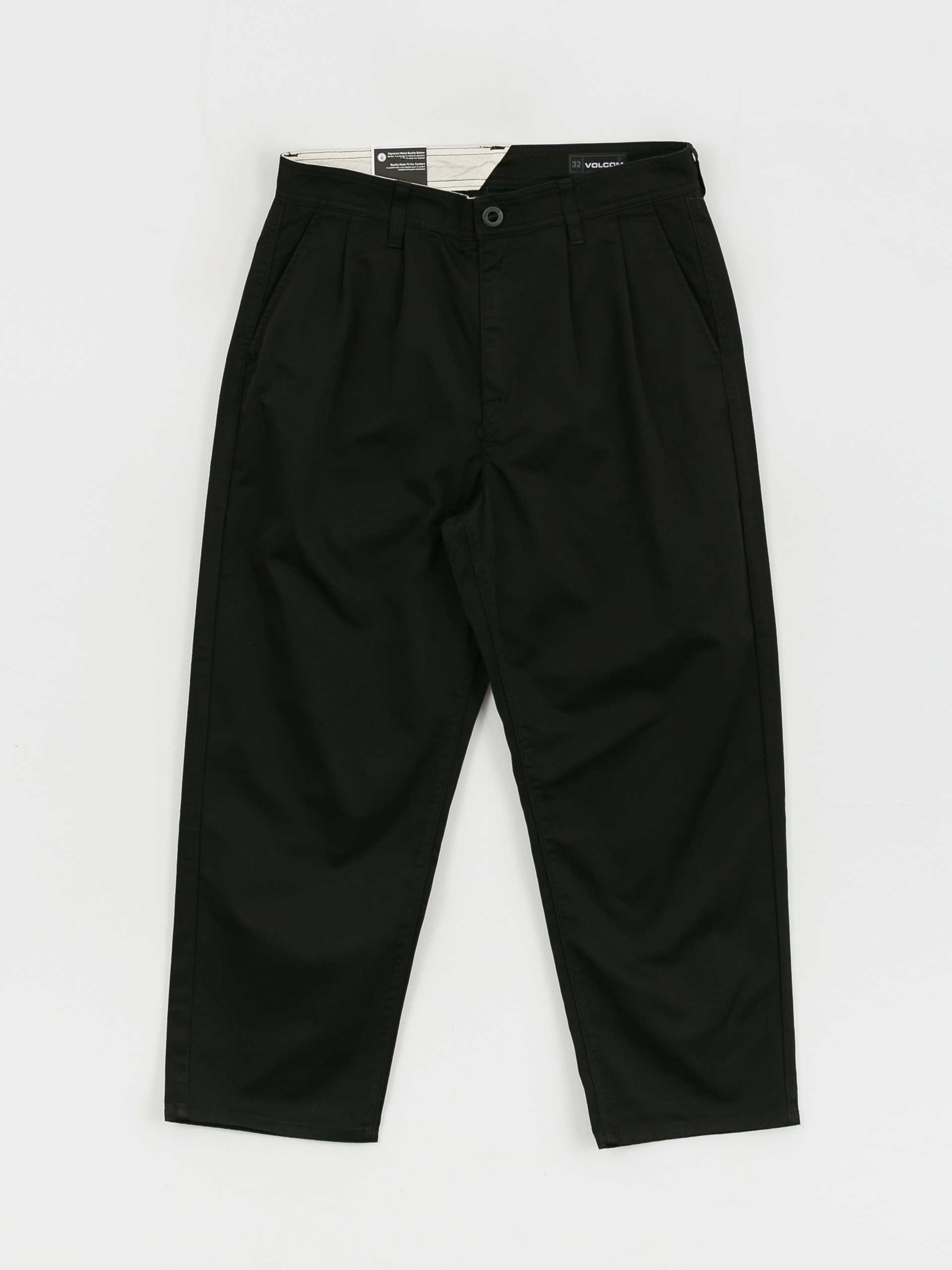 Kalhoty Volcom Pleated Loose Tapered Chino (black)