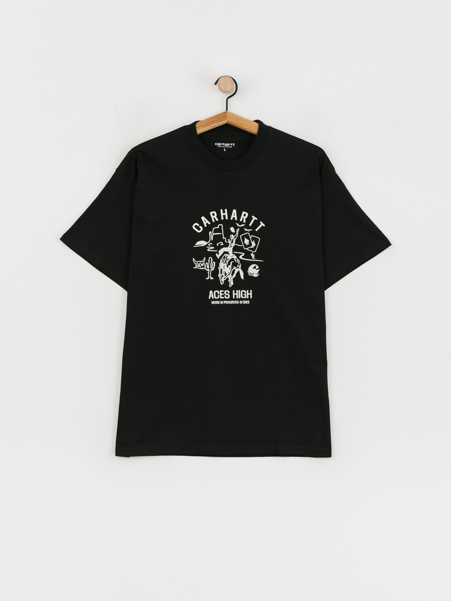 Tričko Carhartt WIP Souvenir Valley (black/wax)