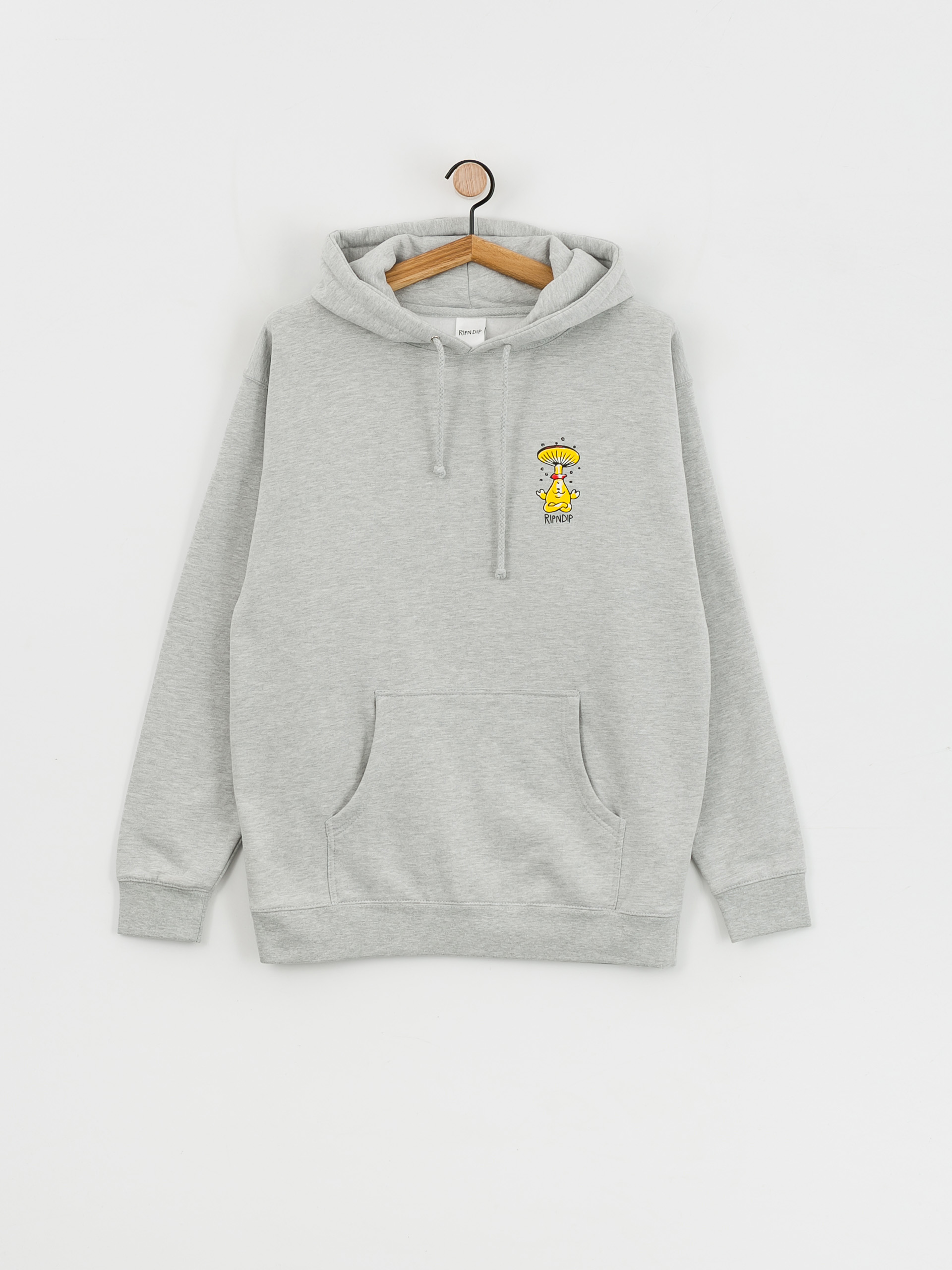 Mikina s kapucí RipNDip Know Ur Shrooms HD (ash heather)