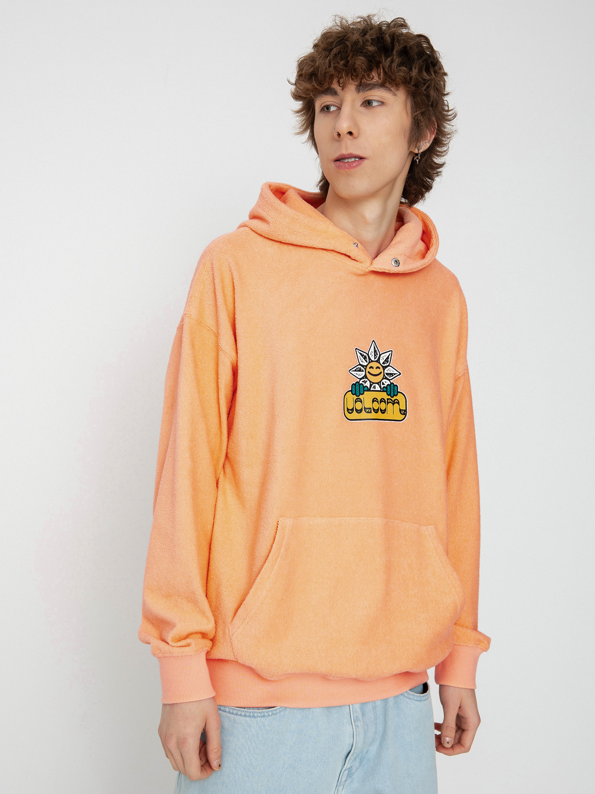 Mikina s kapucí Volcom Chillhood HD (peach bud)