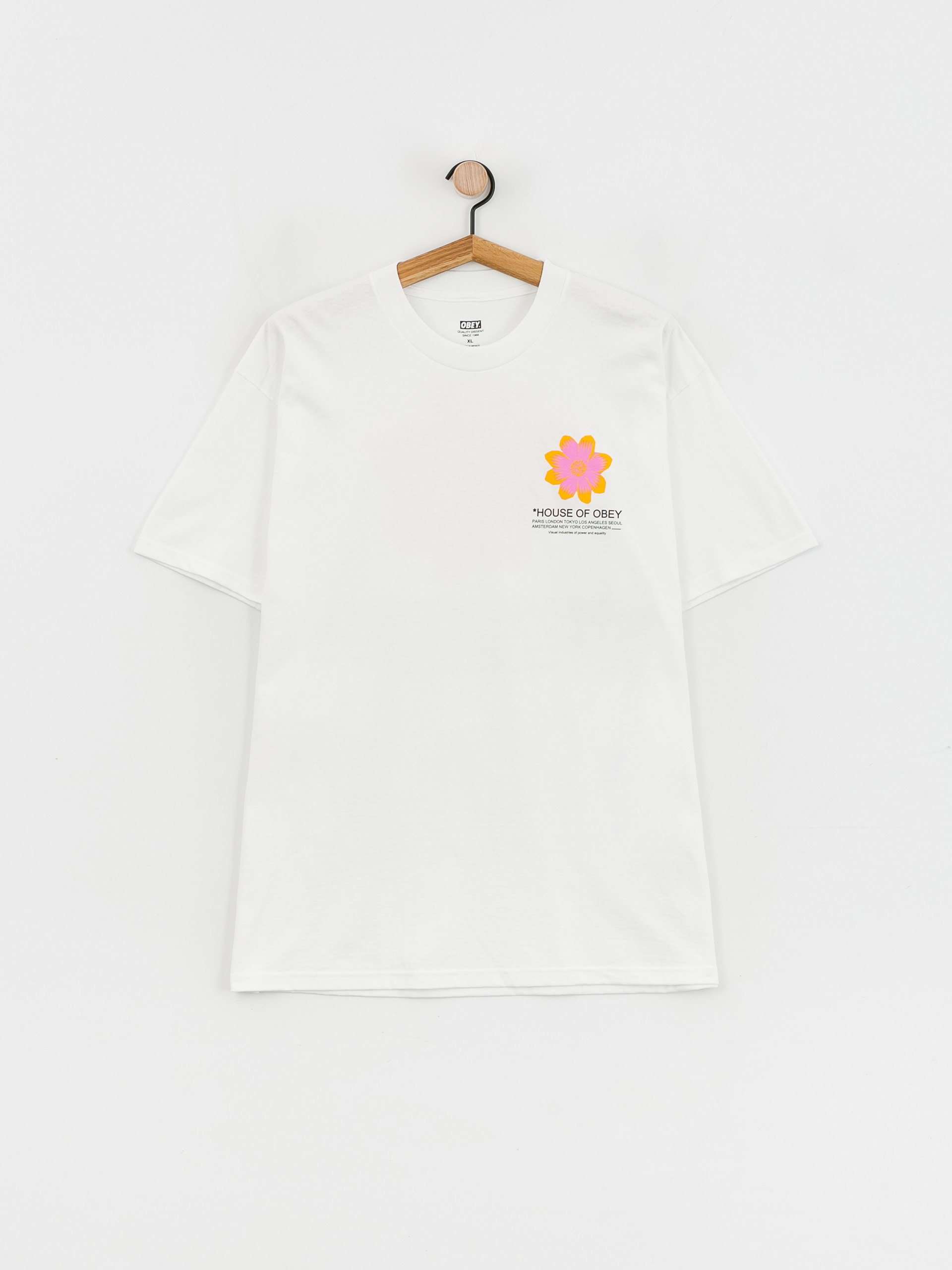 Tričko OBEY House Of Obey Flower (white)