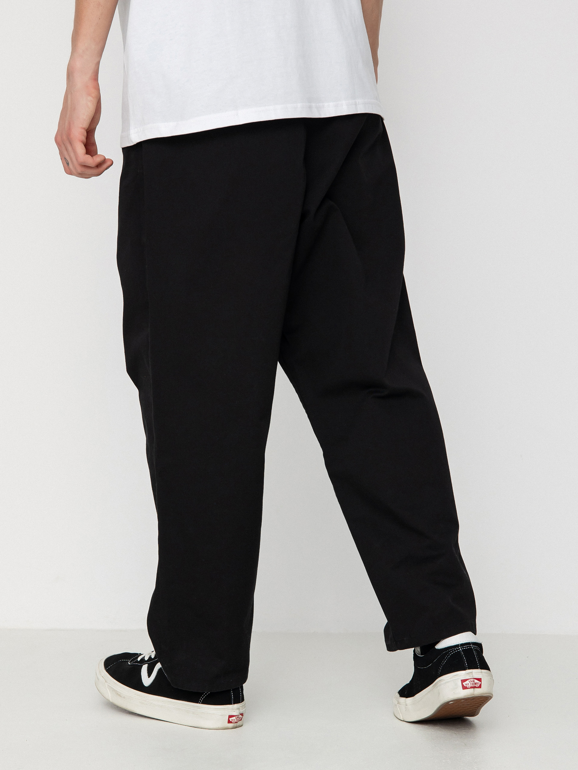Kalhoty Volcom Pleated Loose Tapered Chino (black)
