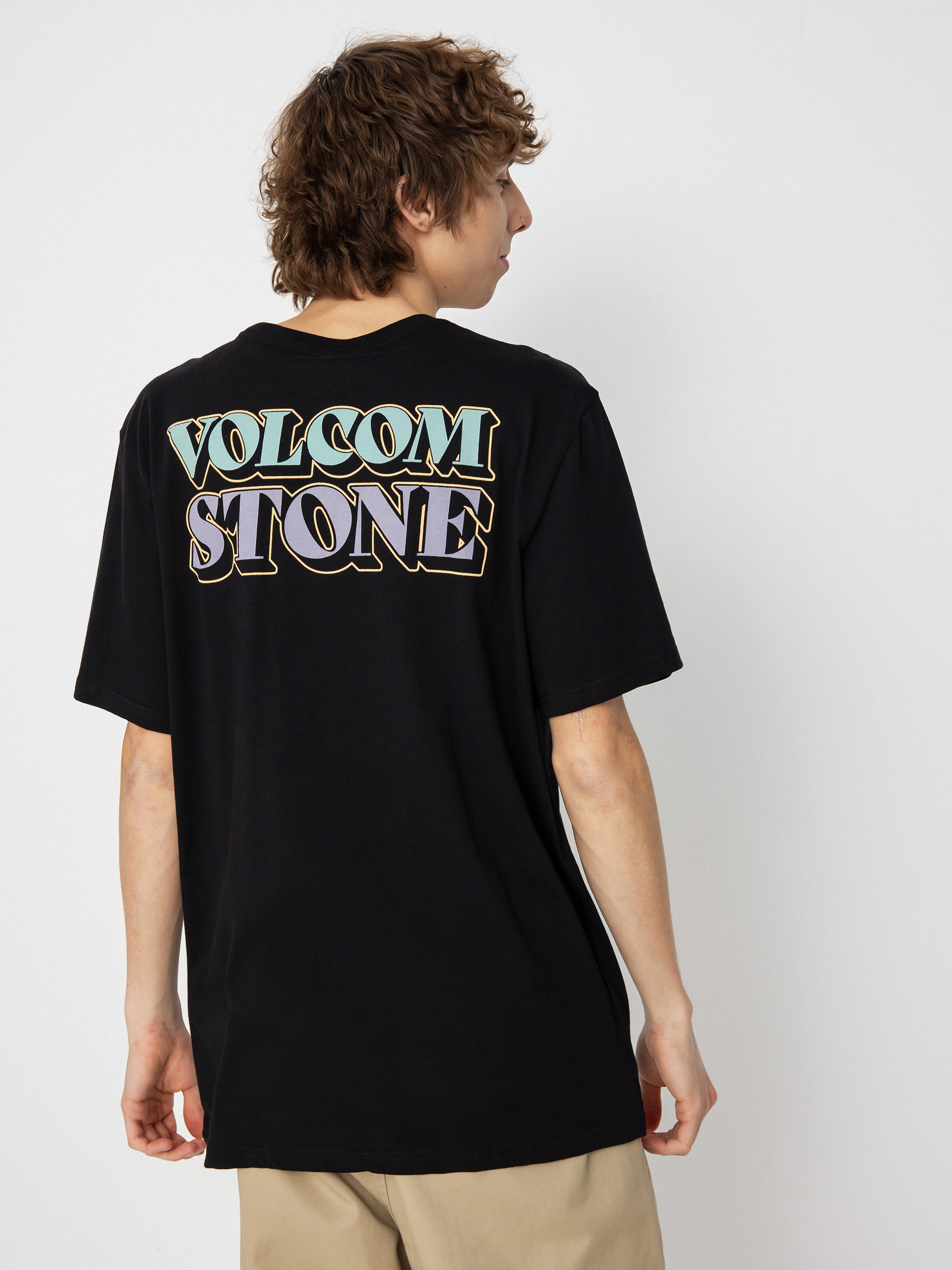 Tričko Volcom Stript (black)