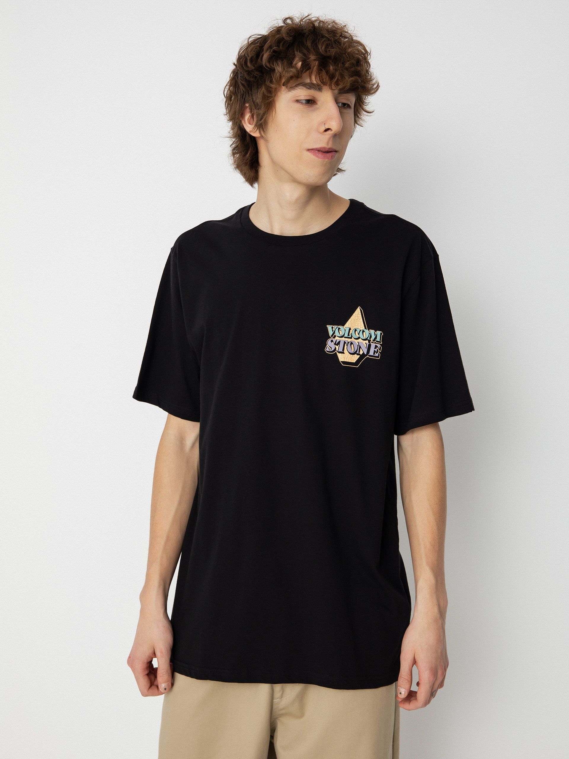Tričko Volcom Stript (black)