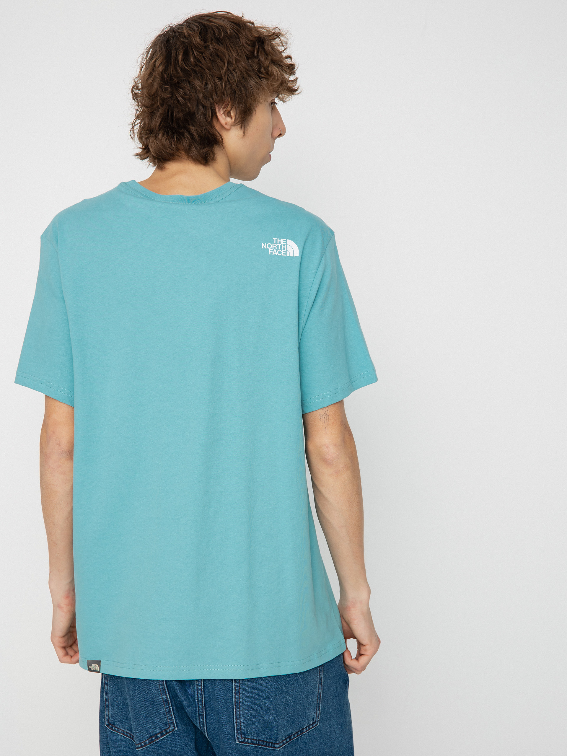 Tričko The North Face Mountain Line (reef waters/dusty coral orange)