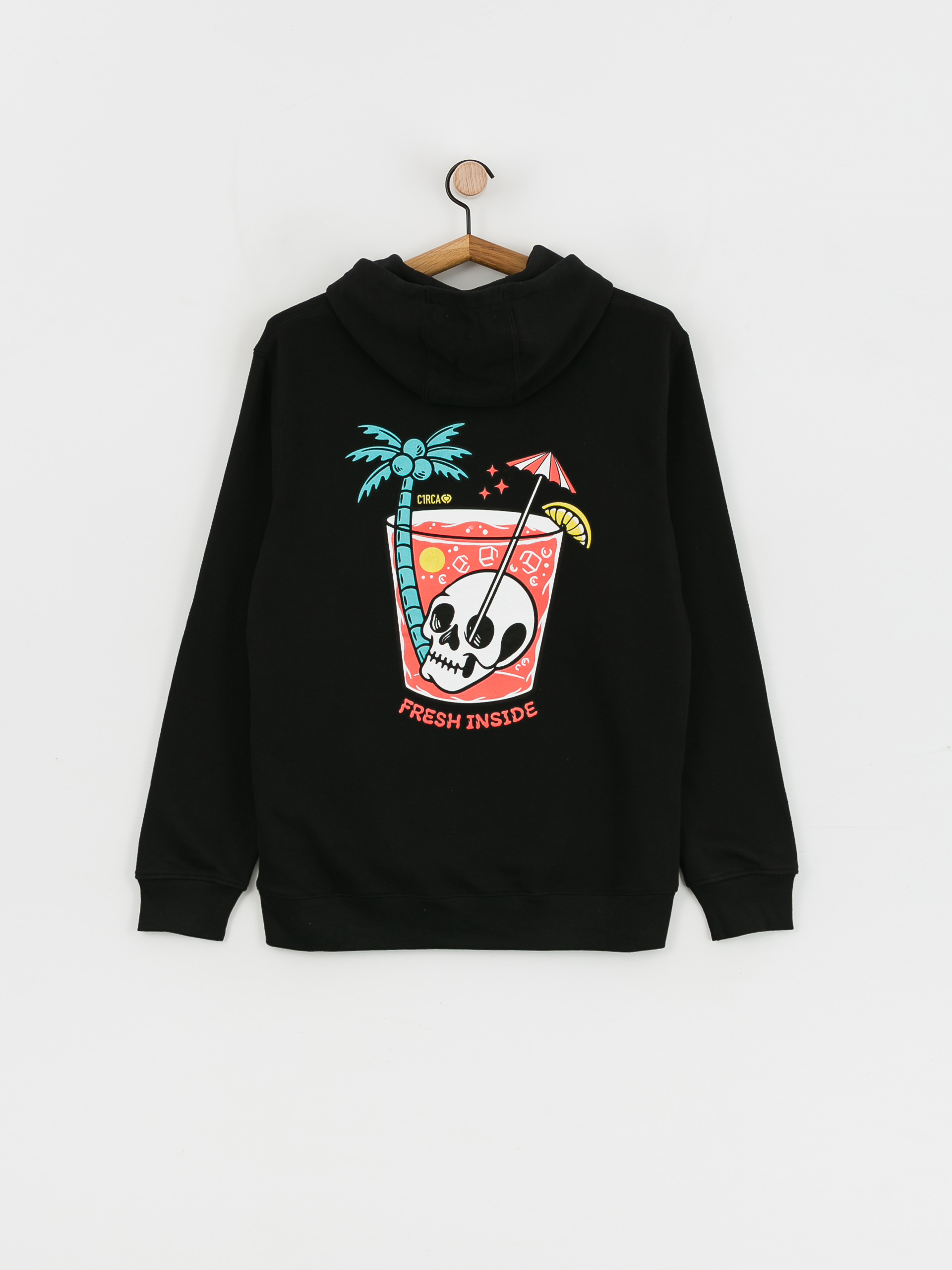 Mikina s kapucí Circa Fresh Inside HD (black)