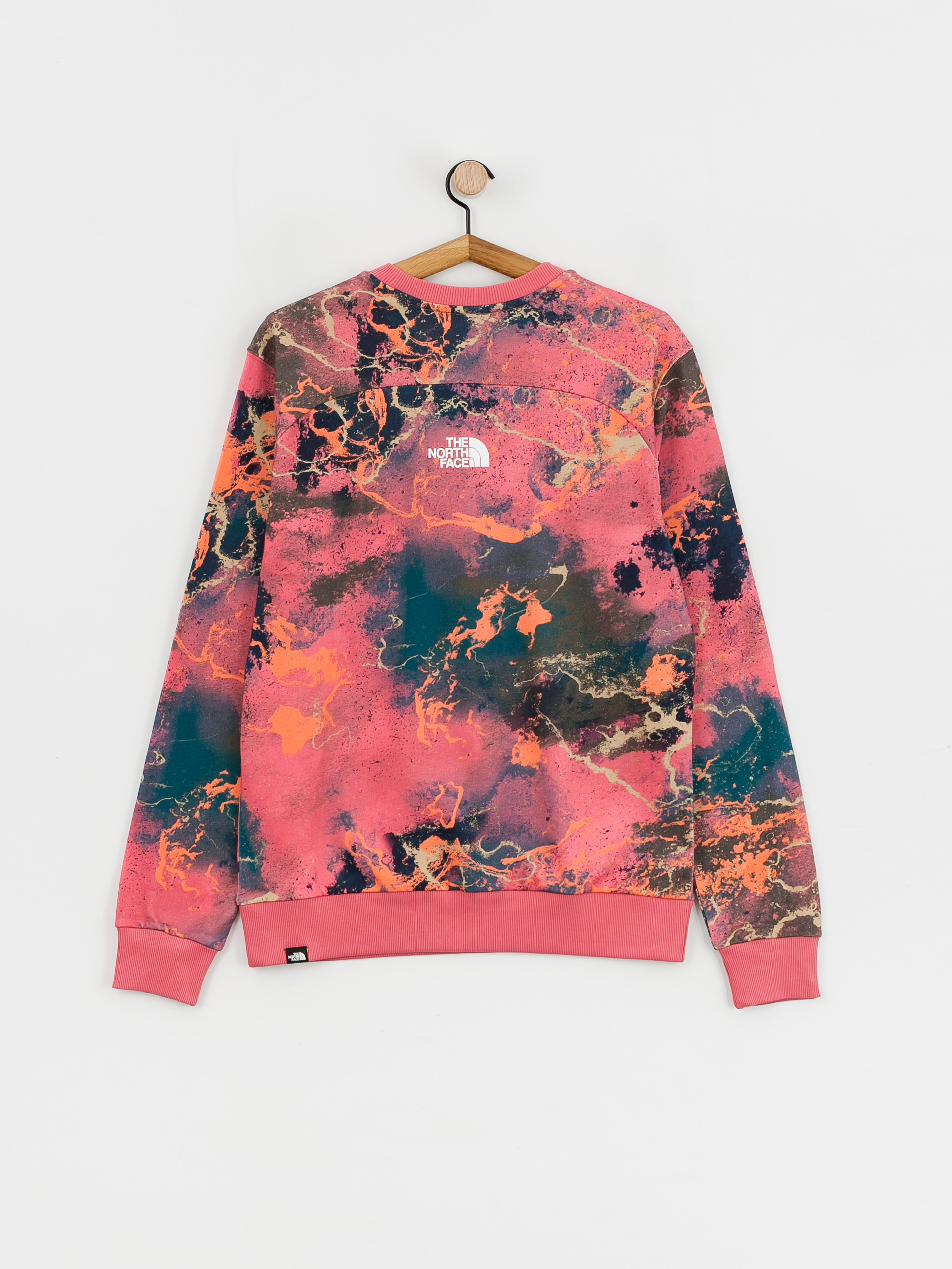 Mikina s kapucí The North Face Summer Logo Crew (cosmo pink tnf distort print)