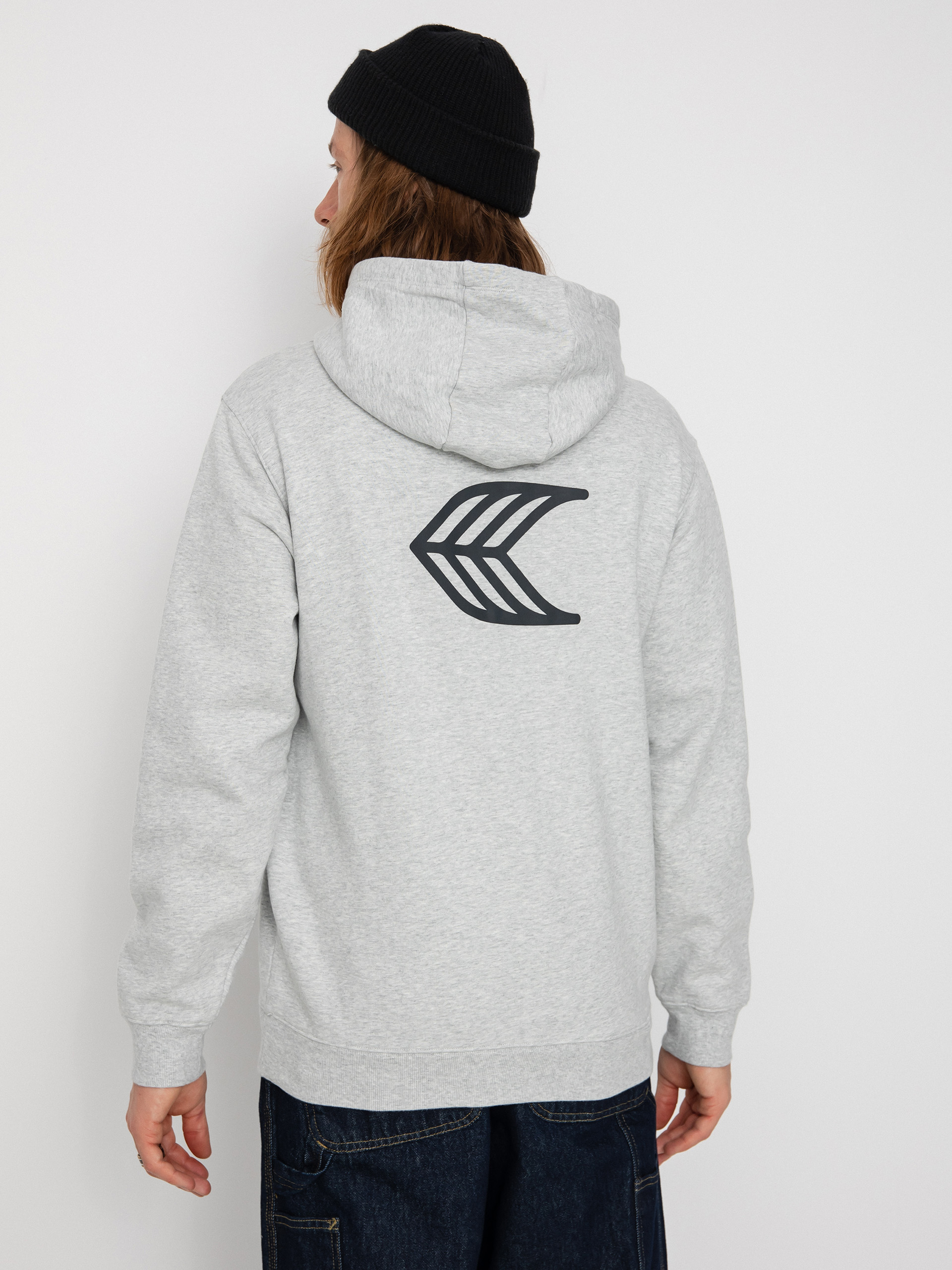 Mikina s kapucí Cariuma Logo HD (melange grey)