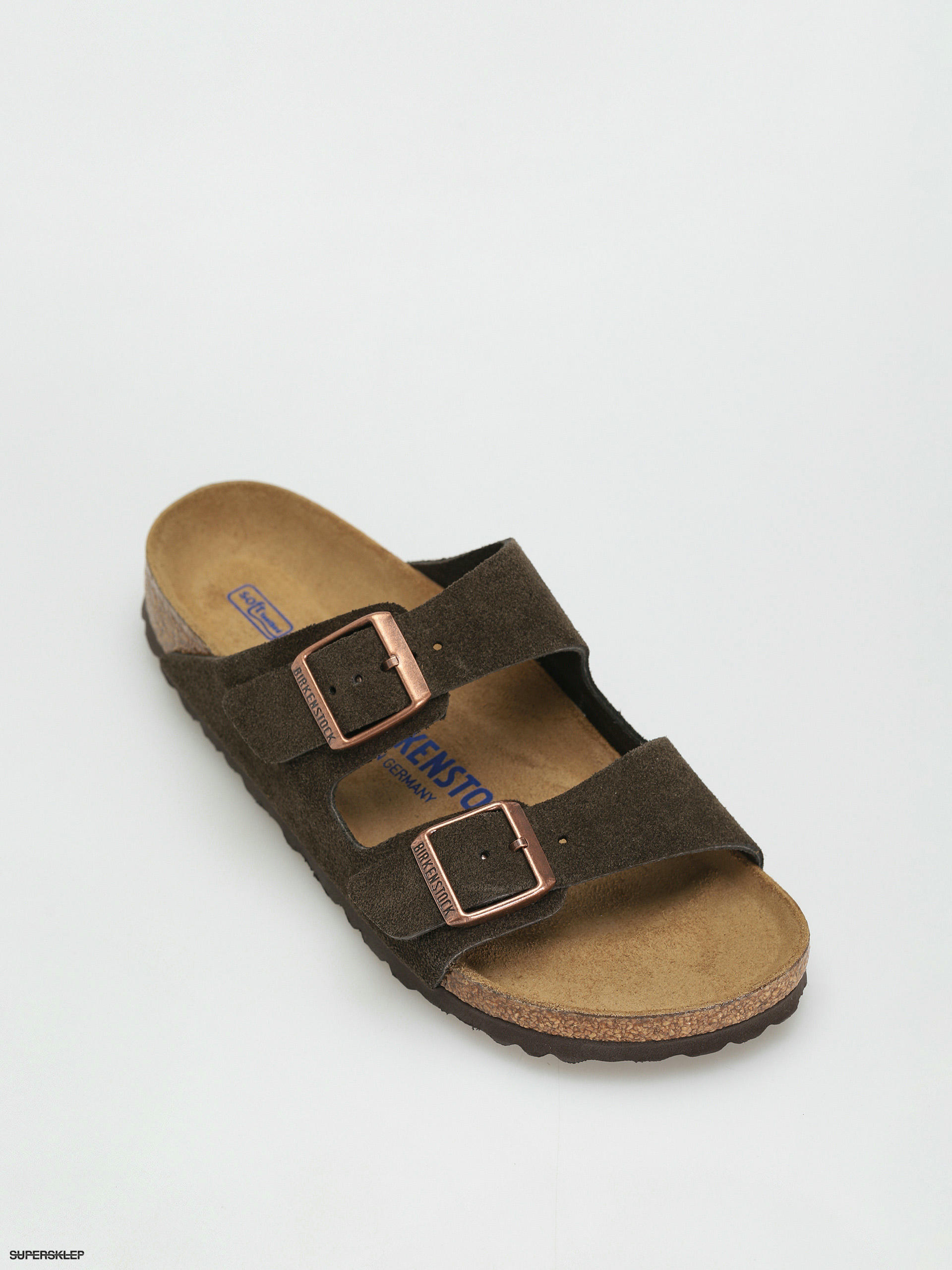 Plážovky Birkenstock Arizona Sfb Narrow Wmn (mocca suede leather)