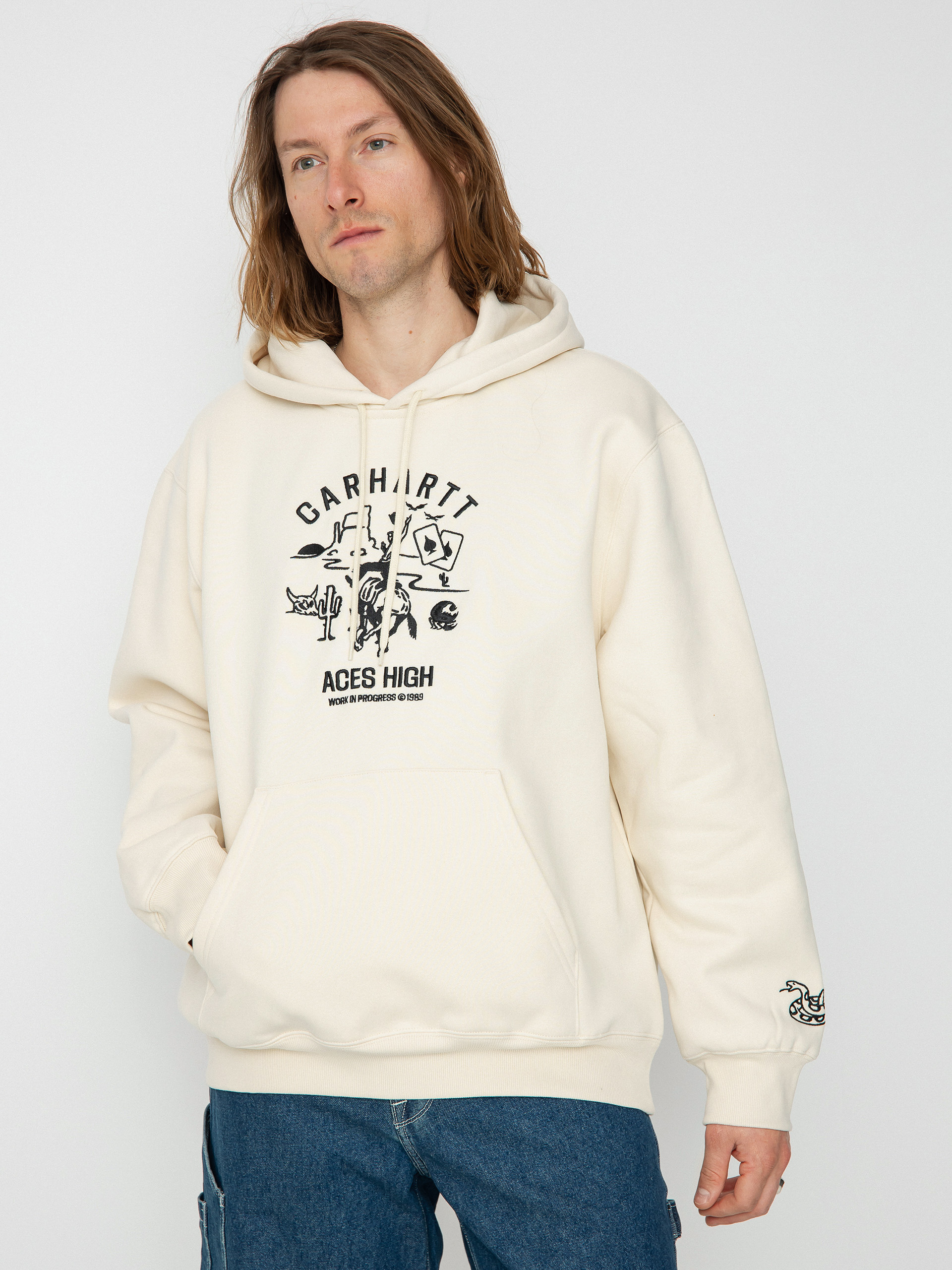 Mikina s kapucí Carhartt WIP Souvenir Valley HD (natural/black)