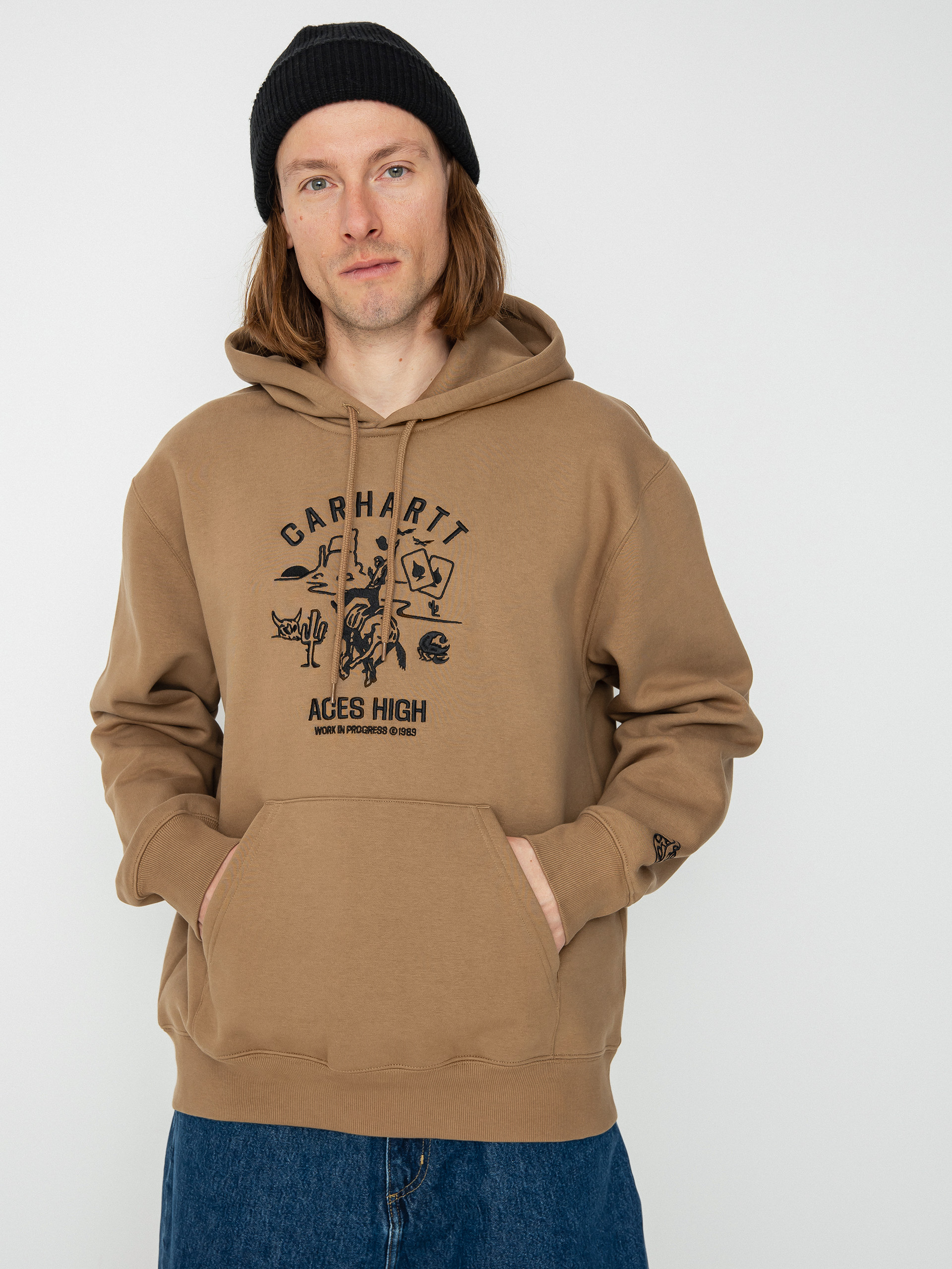 Mikina s kapucí Carhartt WIP Souvenir Valley HD (buffalo/black)