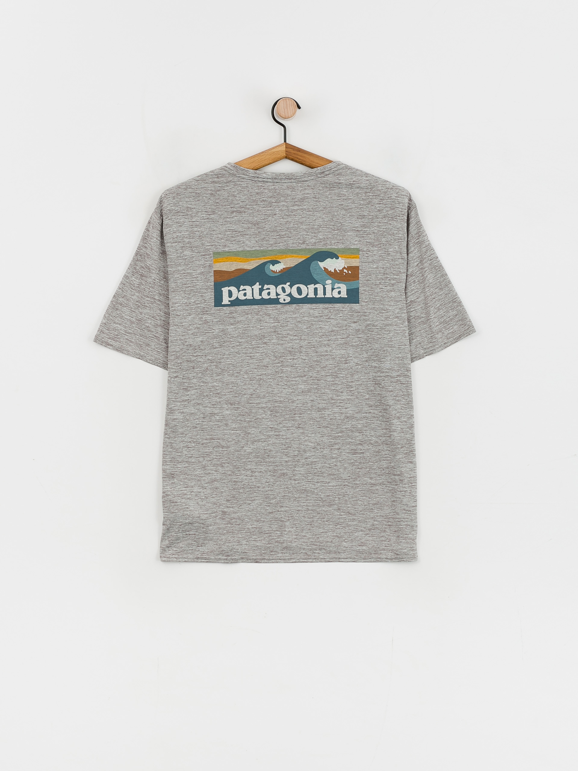Tričko Patagonia Cap Cool Daily Graphic (boardshort logo abalone blue/feather grey)