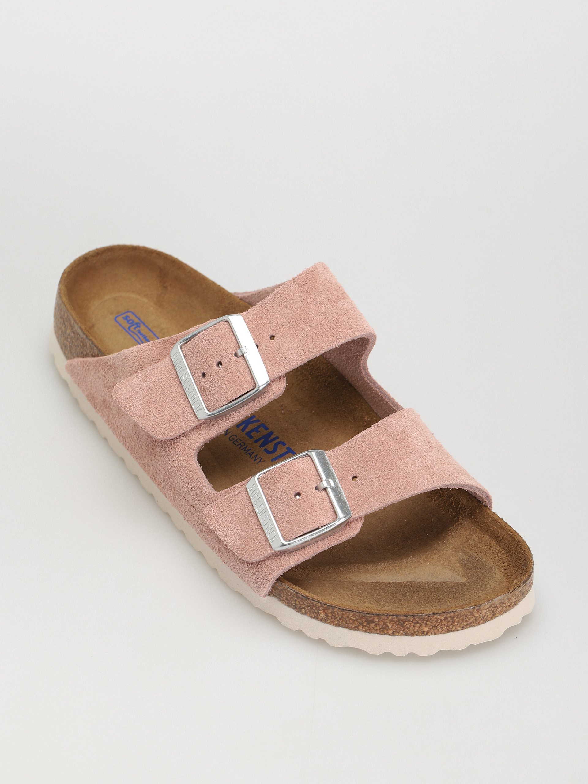 Plážovky Birkenstock Arizona Suede Narrow Wmn (pink clay)