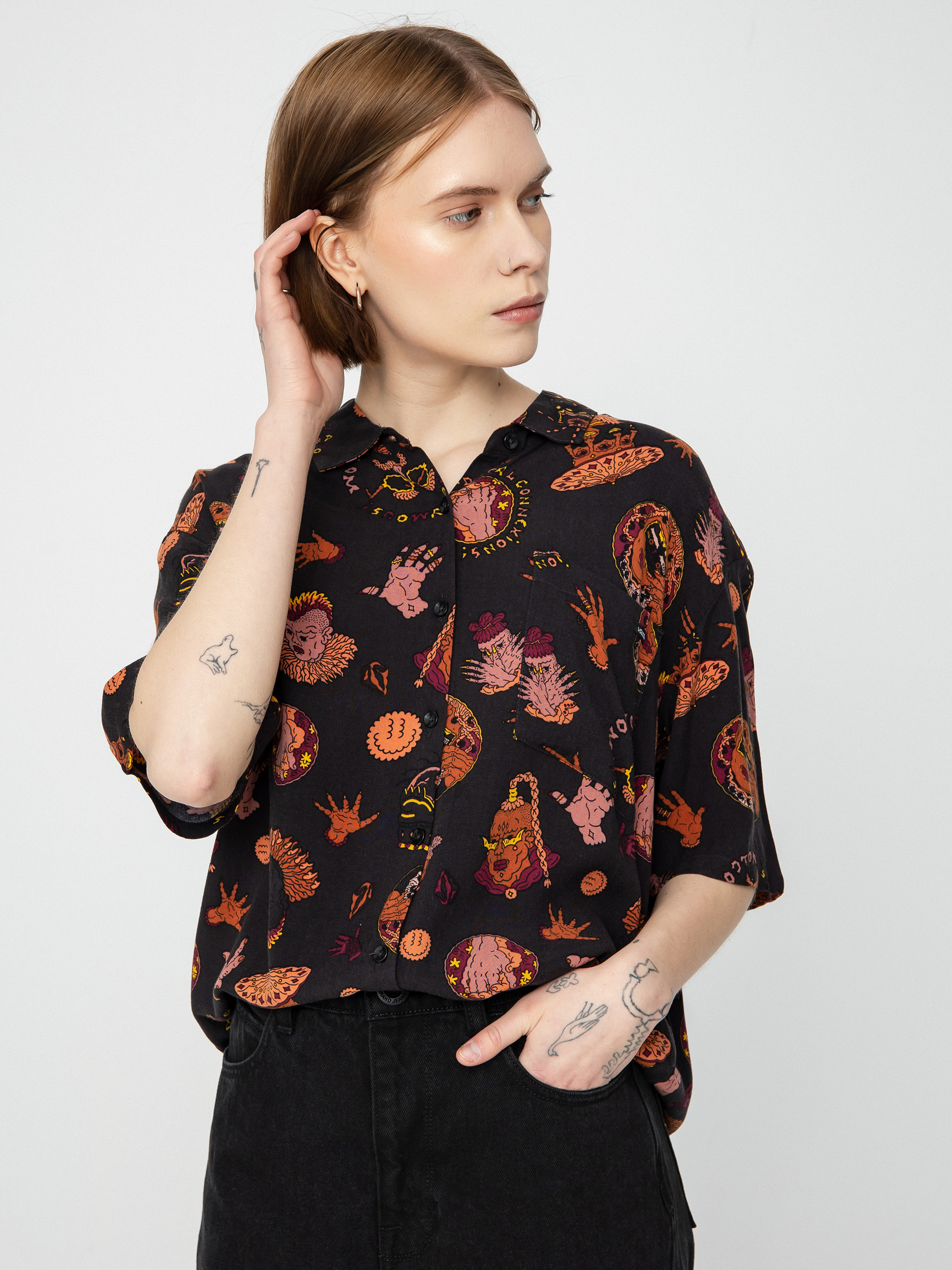 Košile Volcom Connected Minds Wmn (black)