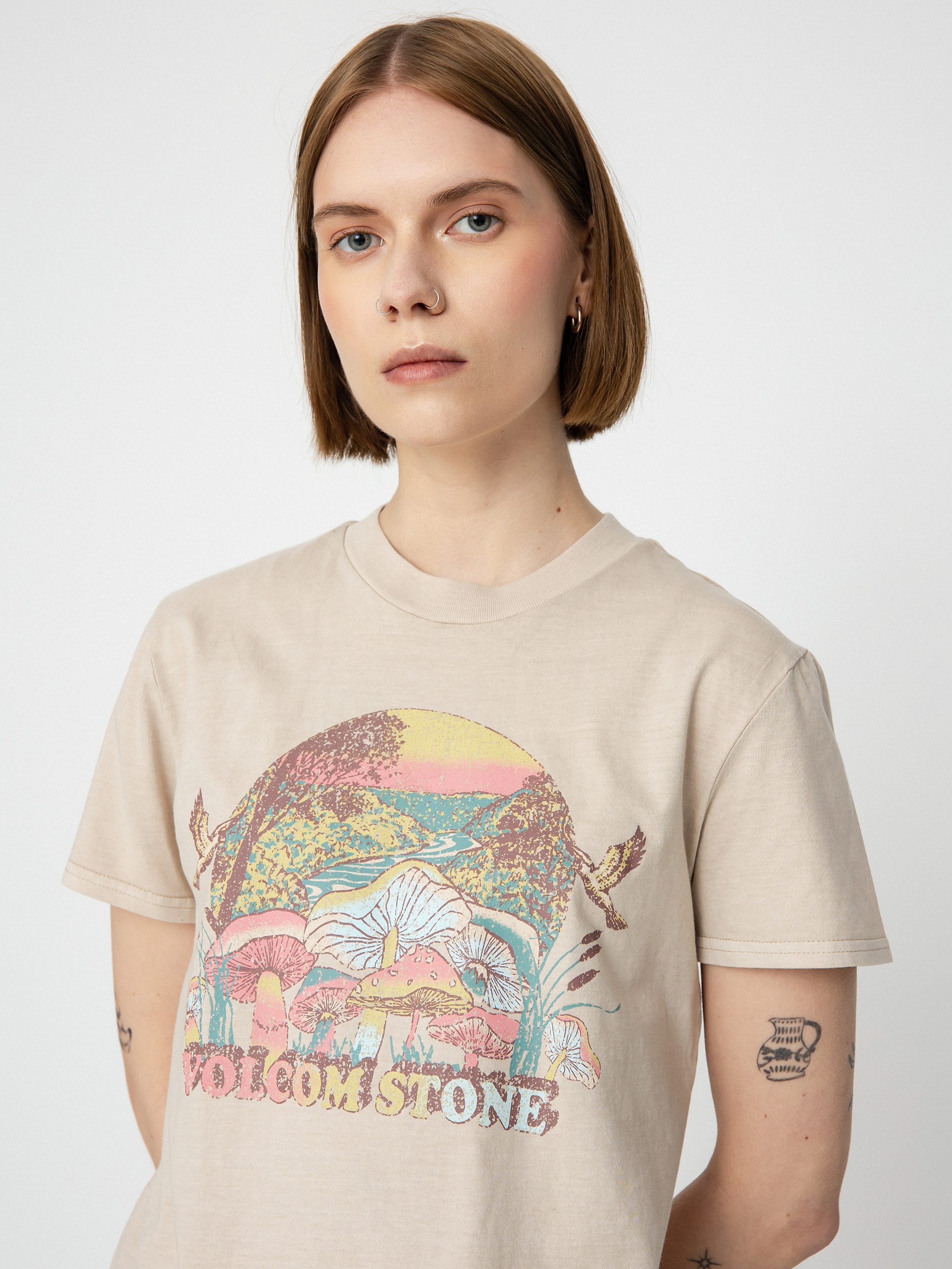 Tričko Volcom F2Y Lock It Up Wmn (taupe)