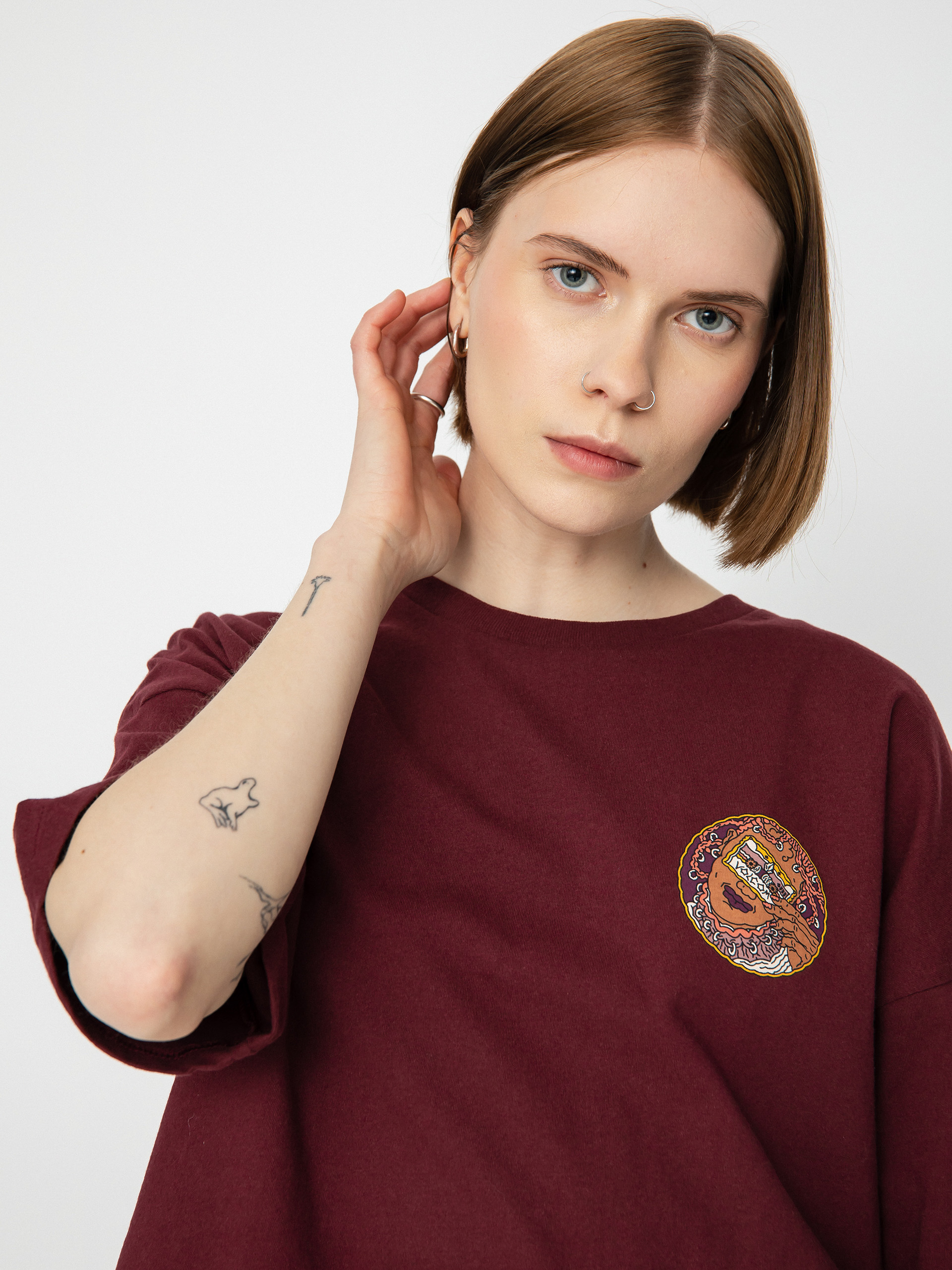 Tričko Volcom Drumstone Wmn (burgundy)