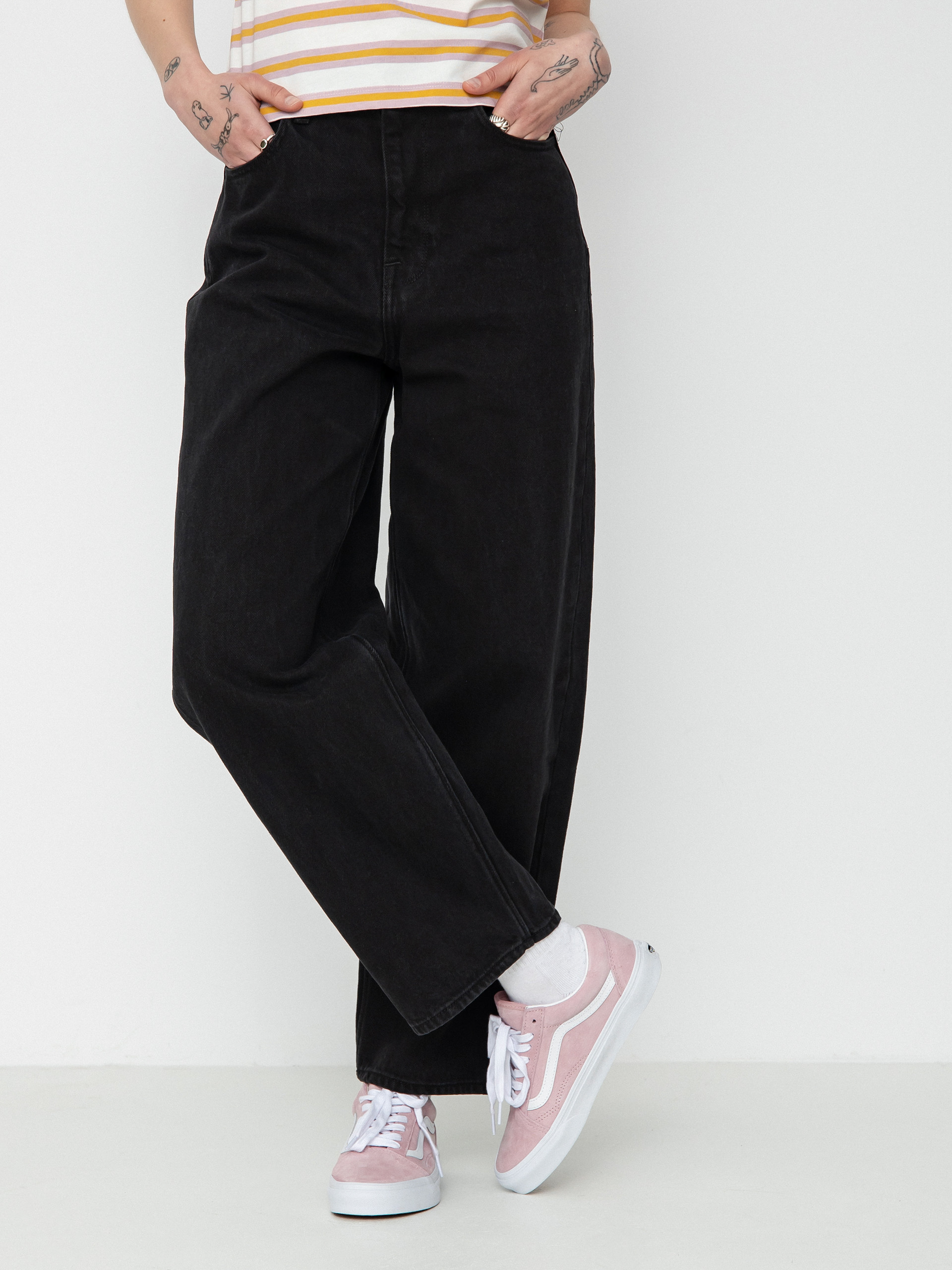 Kalhoty Volcom Weellow Denim Wmn (black)