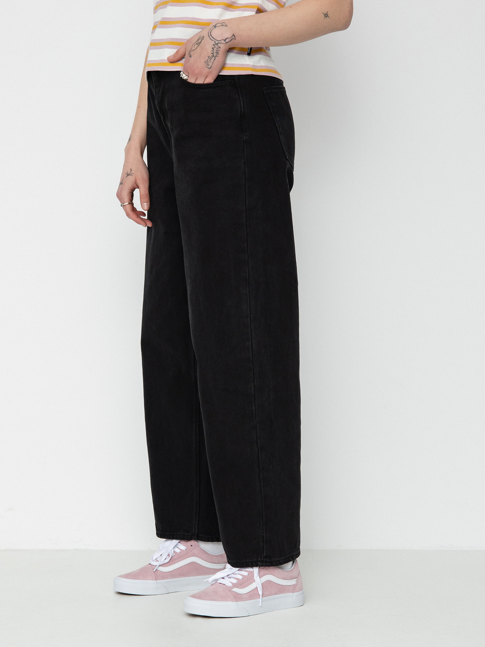 Kalhoty Volcom Weellow Denim Wmn (black)