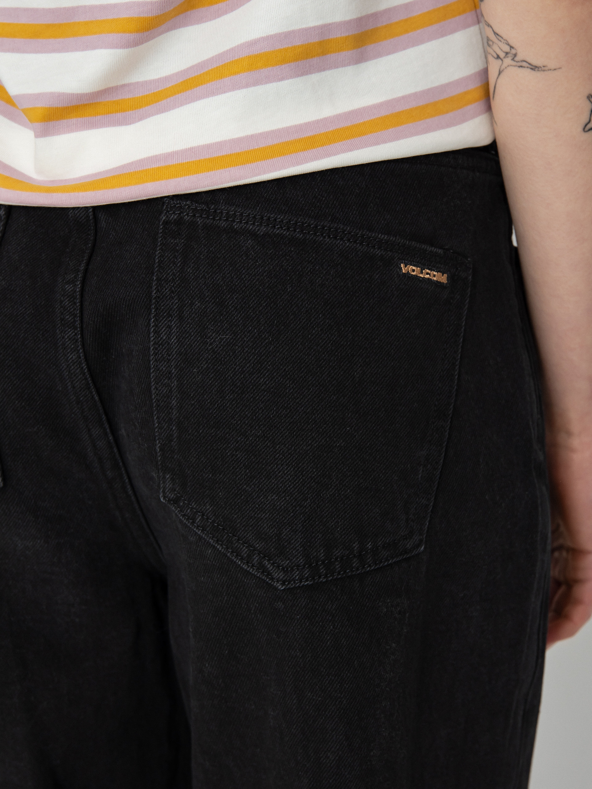 Kalhoty Volcom Weellow Denim Wmn (black)