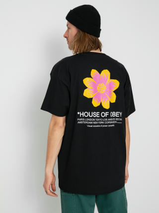 Tričko OBEY House Of Obey Flower (black)