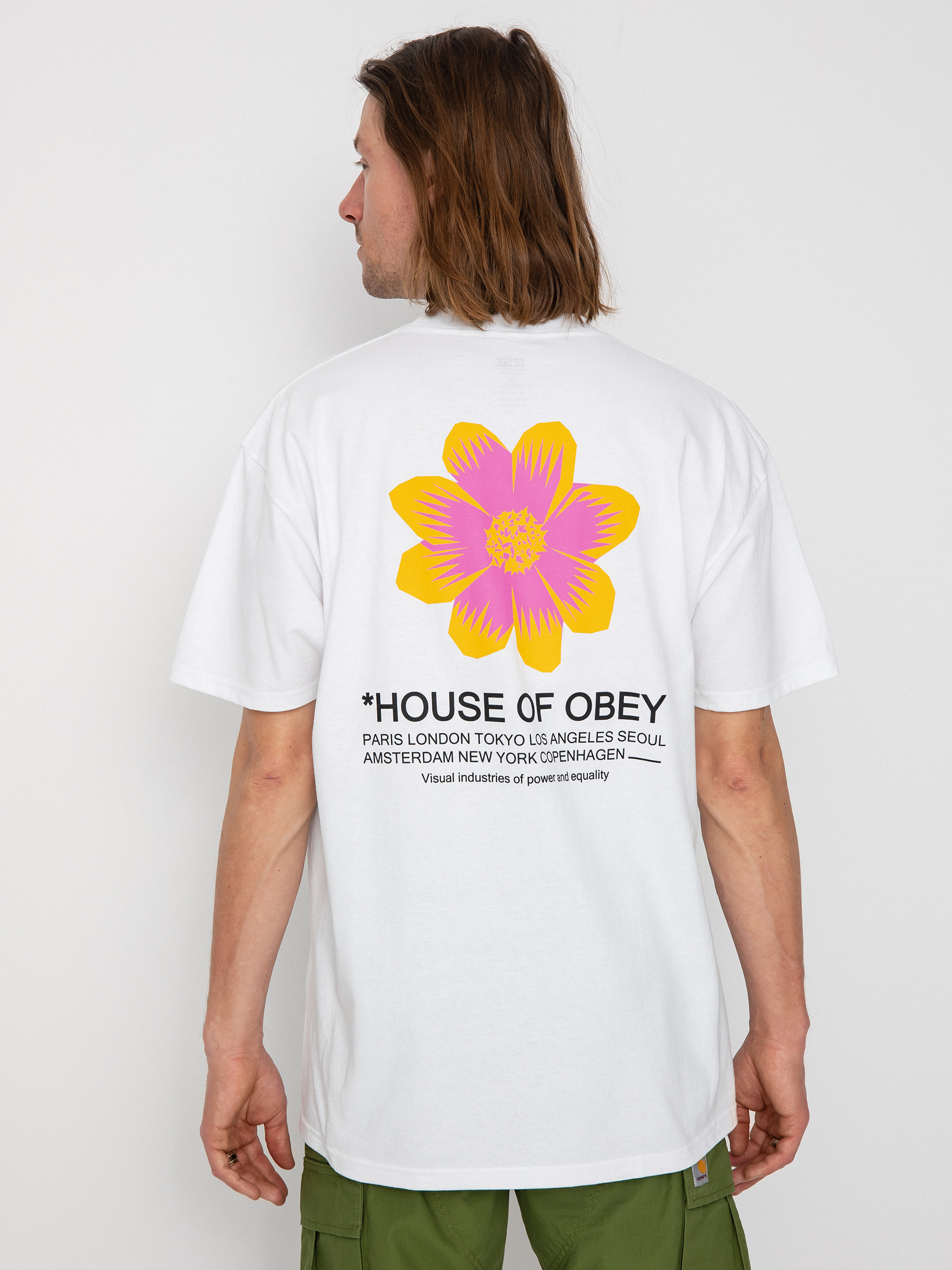 Tričko OBEY House Of Obey Flower (white)