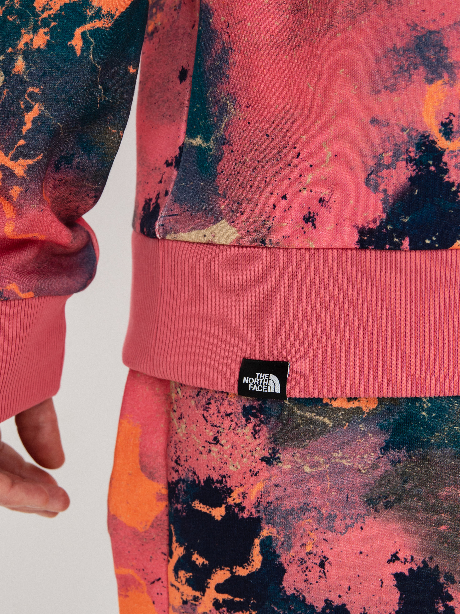 Mikina s kapucí The North Face Summer Logo Crew (cosmo pink tnf distort print)