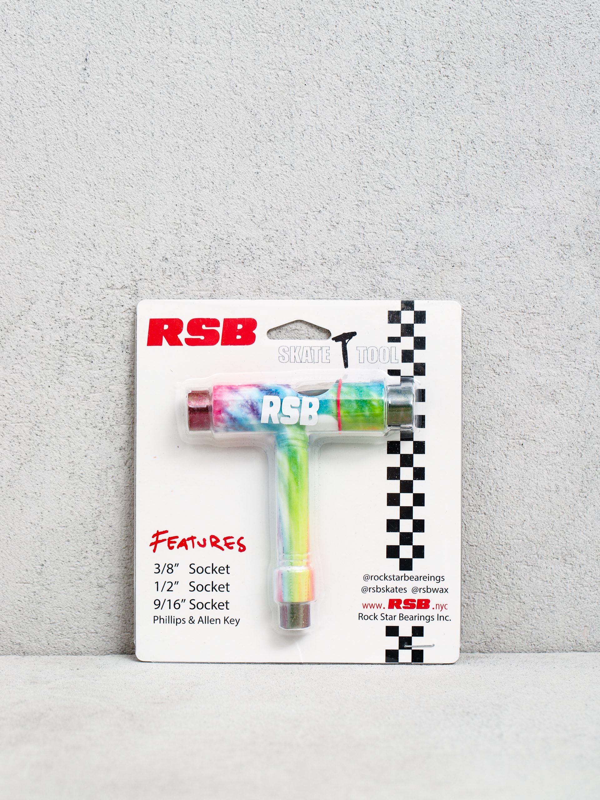 Klíč Rock Star Bearings Classic T Skate Tool Tie Die (tie dye)