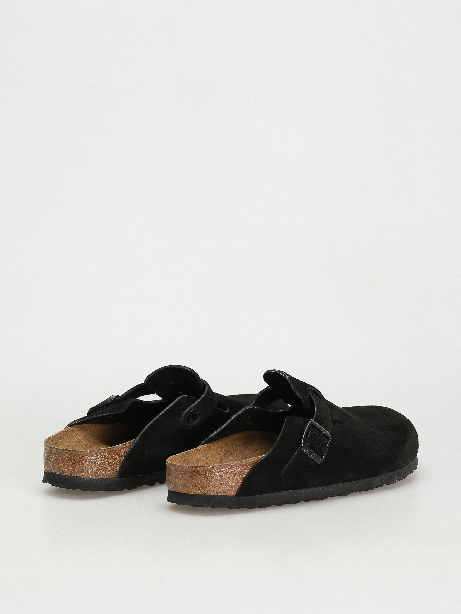 Plážovky Birkenstock Boston Suede Narrow Wmn (black)