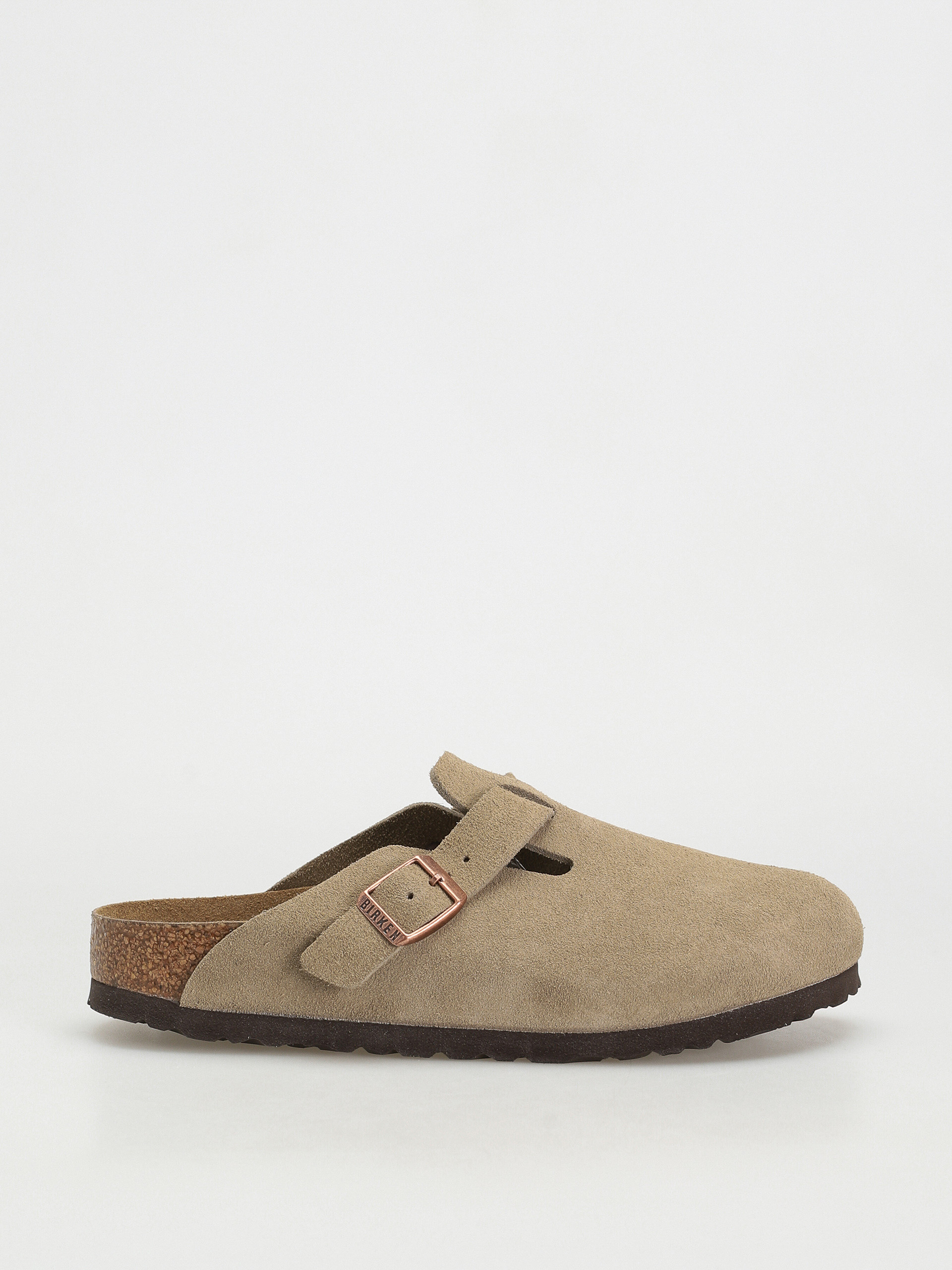 Plážovky Birkenstock Boston Suede Narrow Wmn (taupe)