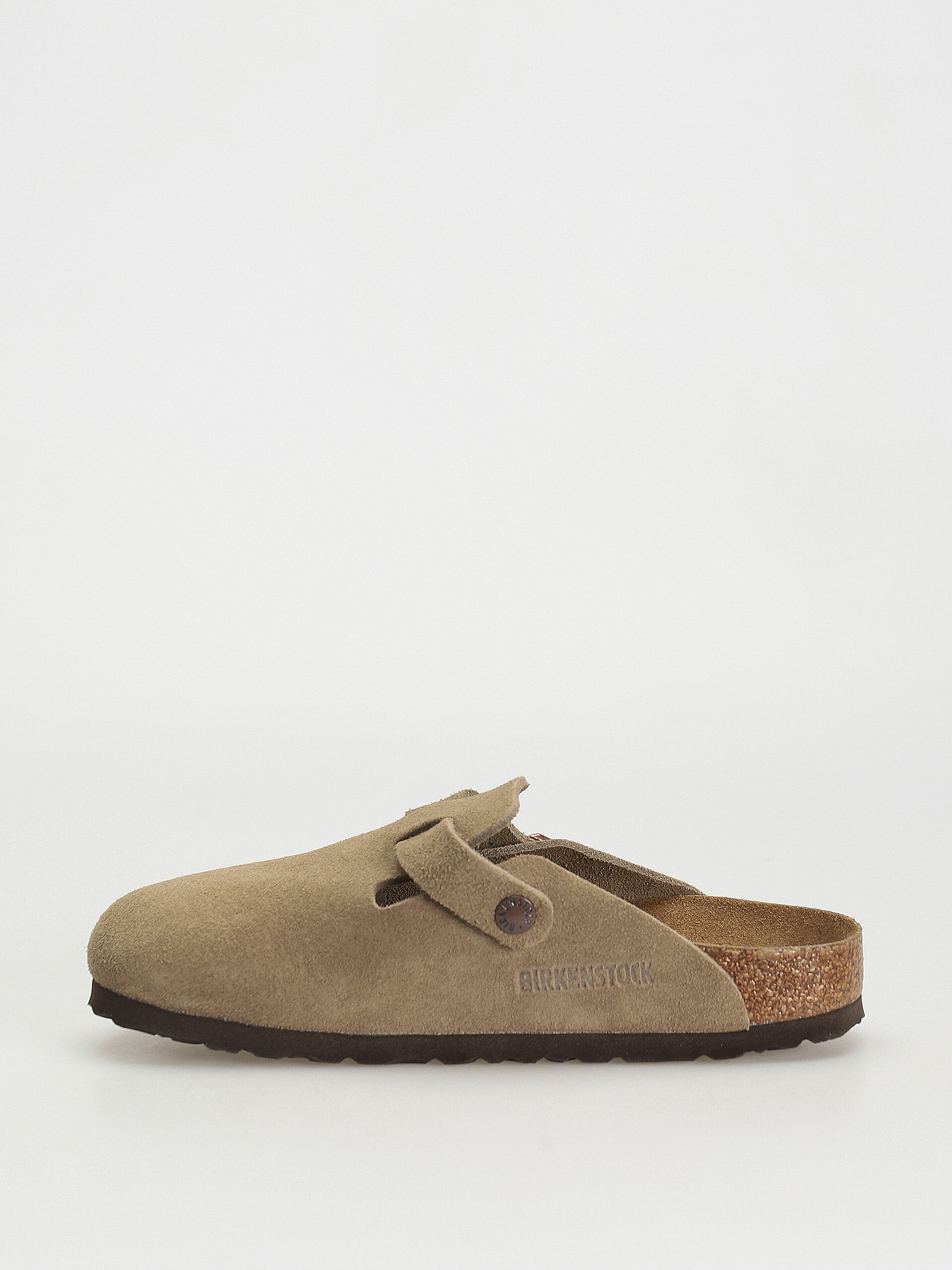 Plážovky Birkenstock Boston SFB Suede Narrow Wmn (taupe)