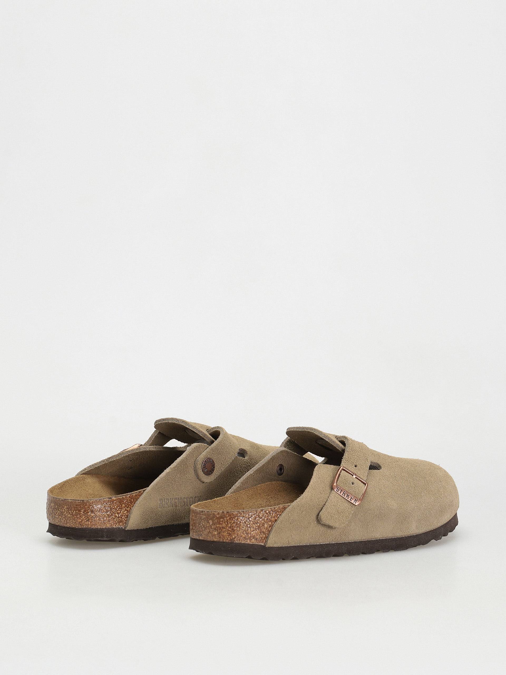 Plážovky Birkenstock Boston SFB Suede Narrow Wmn (taupe)